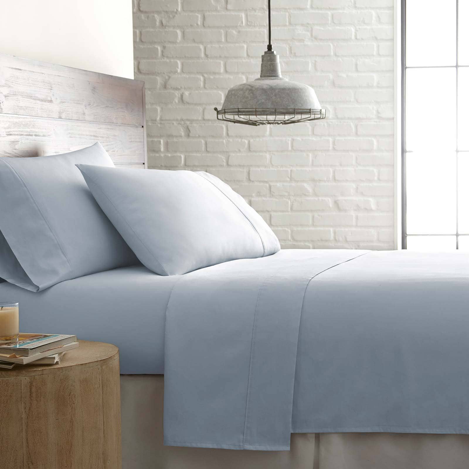 Sweetbrier 100% Cotton Sateen Extra Deep Pocket Sheets Set Luxury Collection in Ballard Blue#color_sateen-ballard-blue