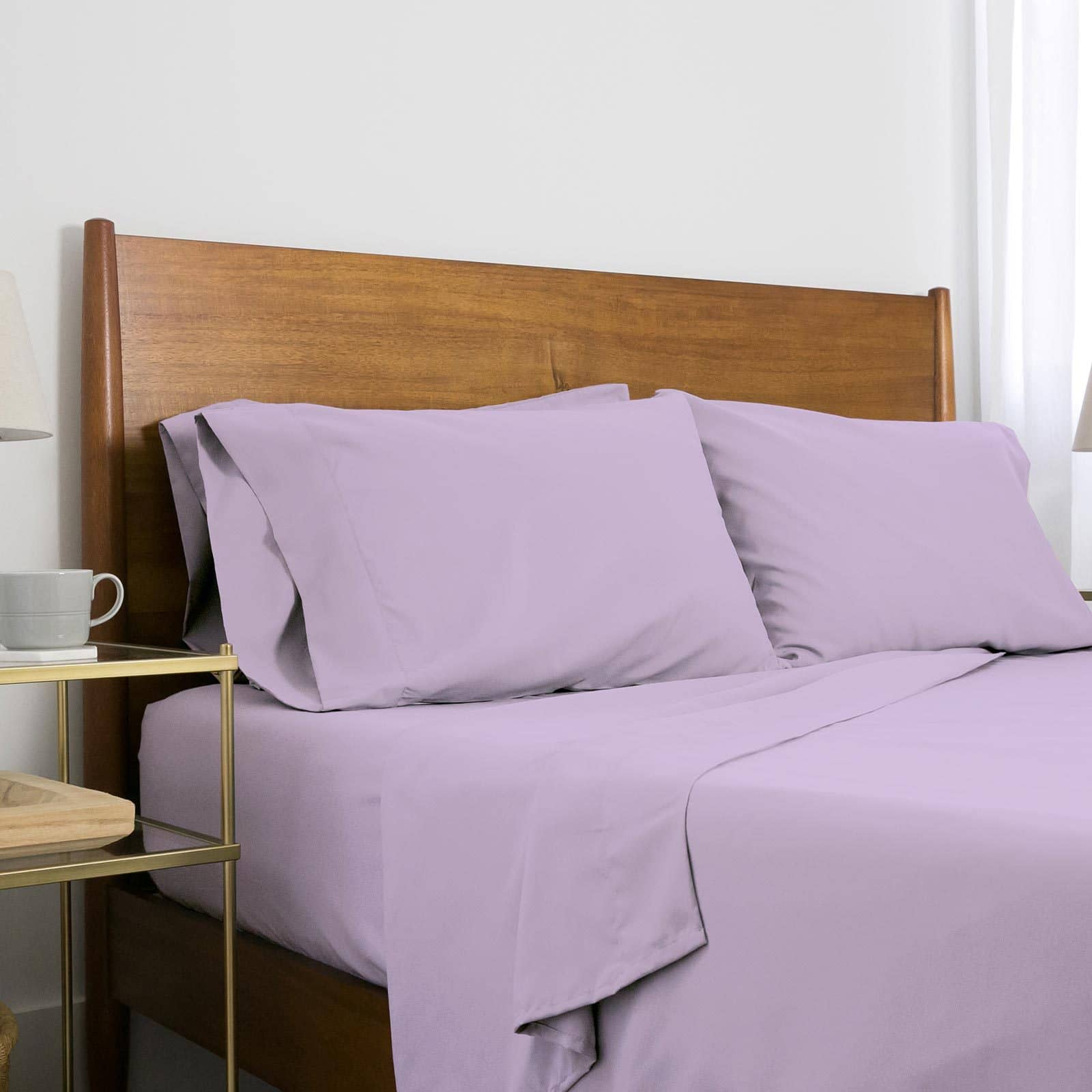 Extra-Soft Springtime Pastels Solid Color Brushed Microfiber Deep Pocket 6-Piece Sheet Set in Lilac#color_lilac