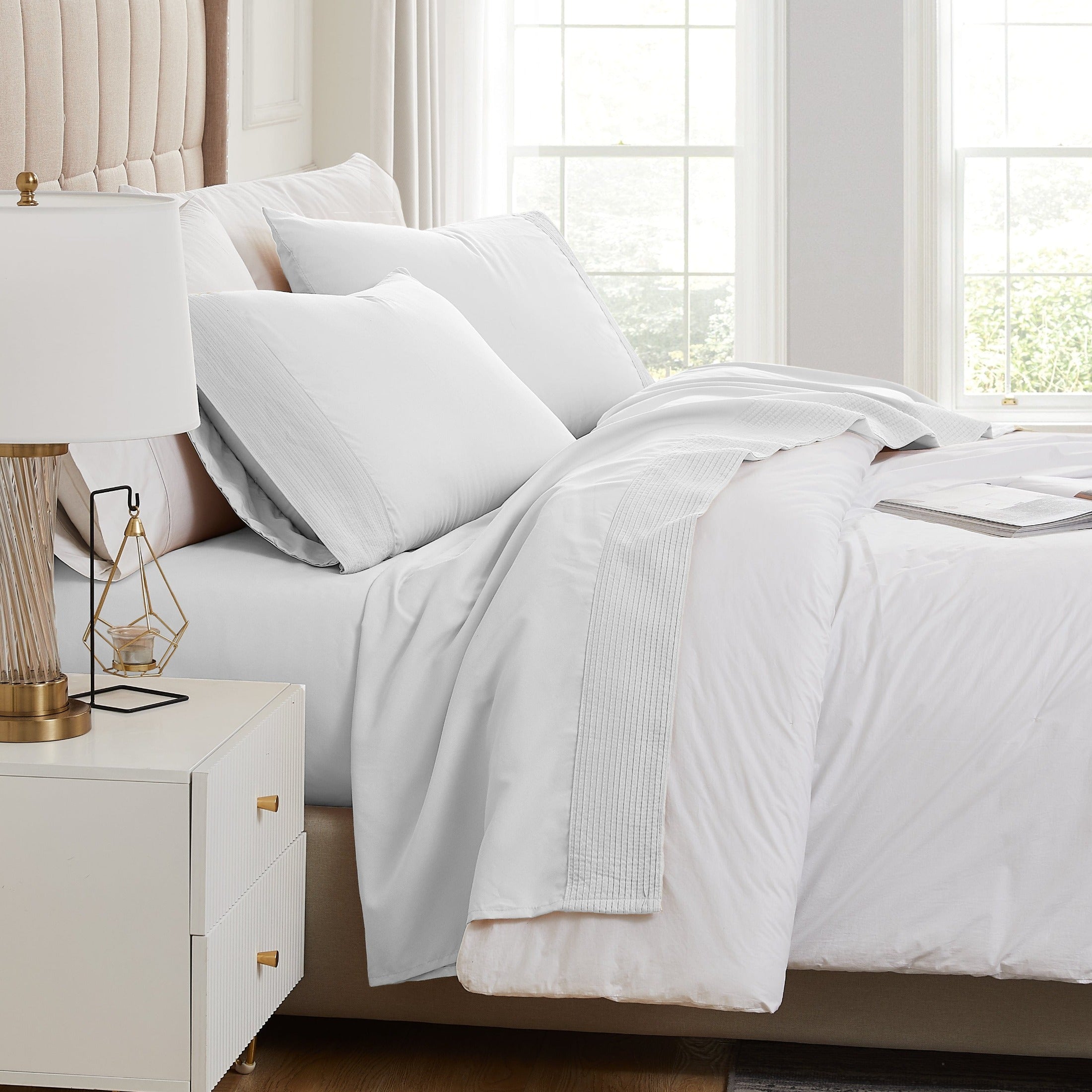 Vilano Extra Deep Pocket Pleated Sheet Set