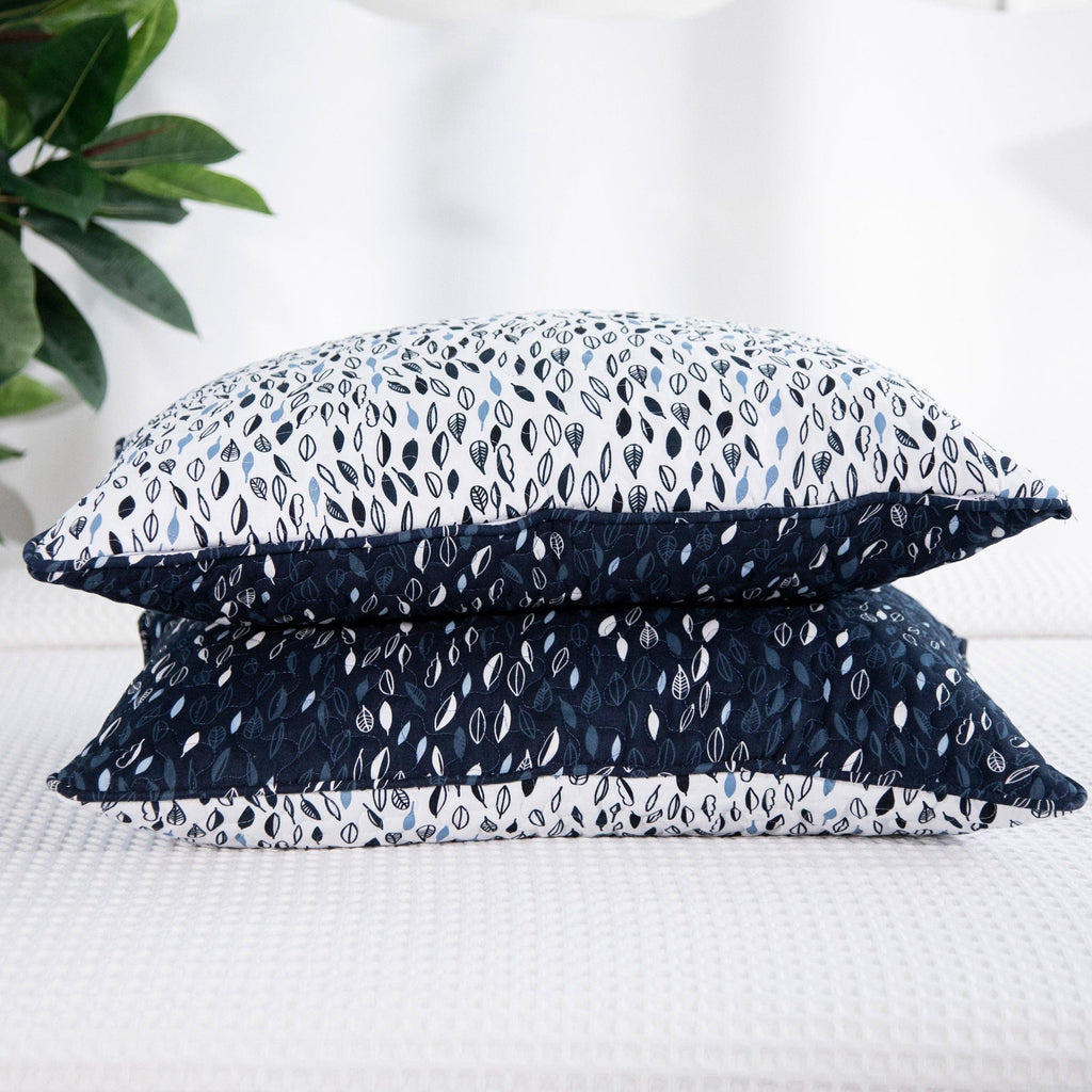 Botanical Leaves Quilted Sham Covers