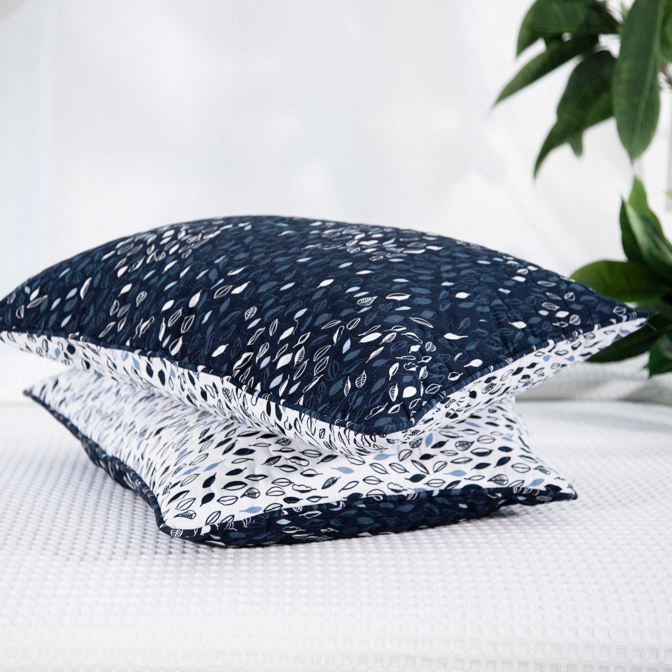 Botanical Leaves Quilted Sham Covers