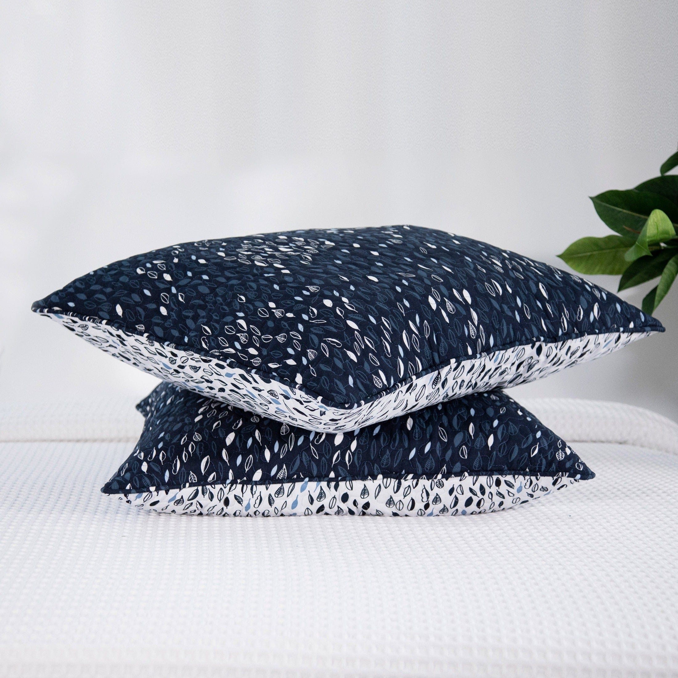 Botanical Leaves Quilted Sham Covers