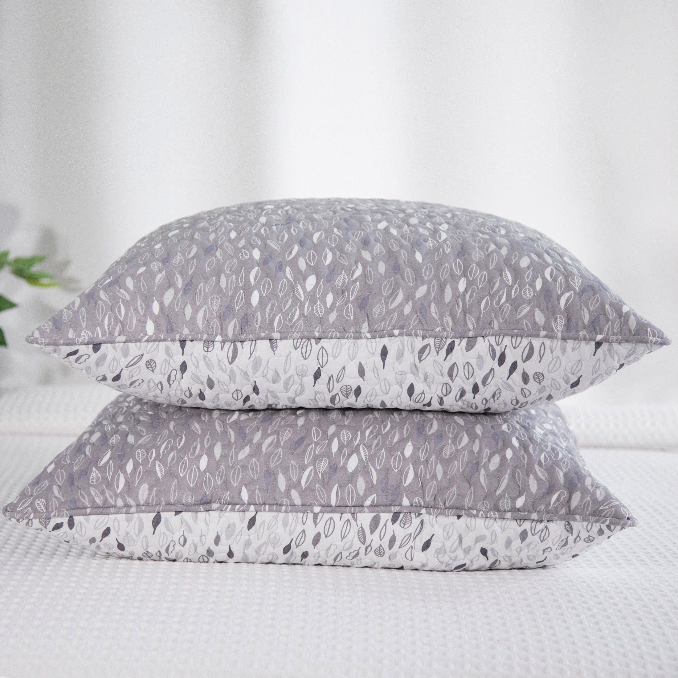 Botanical Leaves Quilted Sham Covers