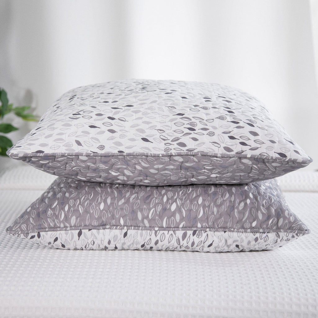 Botanical Leaves Quilted Sham Covers