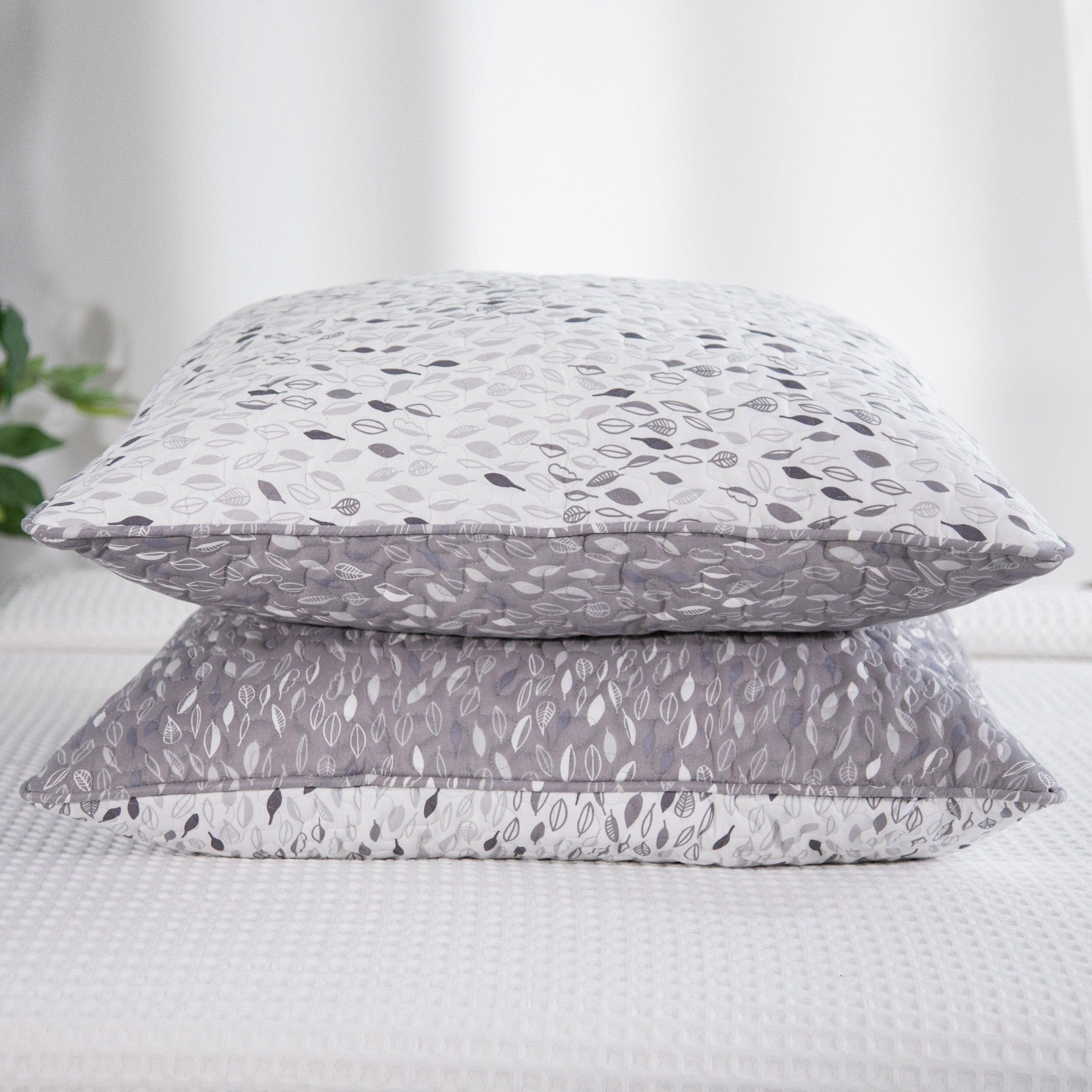 Botanical Leaves Quilted Sham Covers