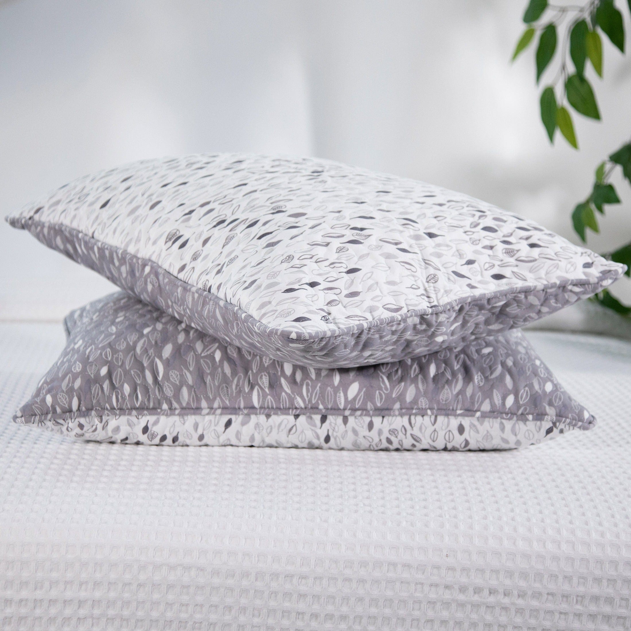Botanical Leaves Quilted Sham Covers