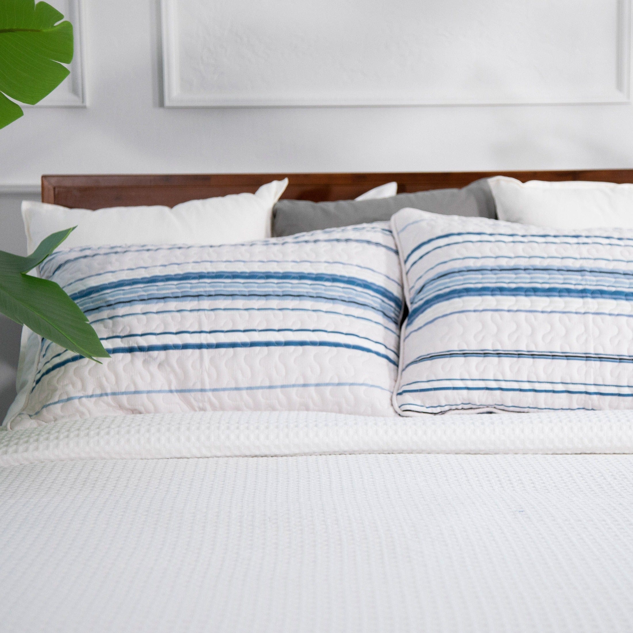 Coastal Stripes Quilted Sham Covers
