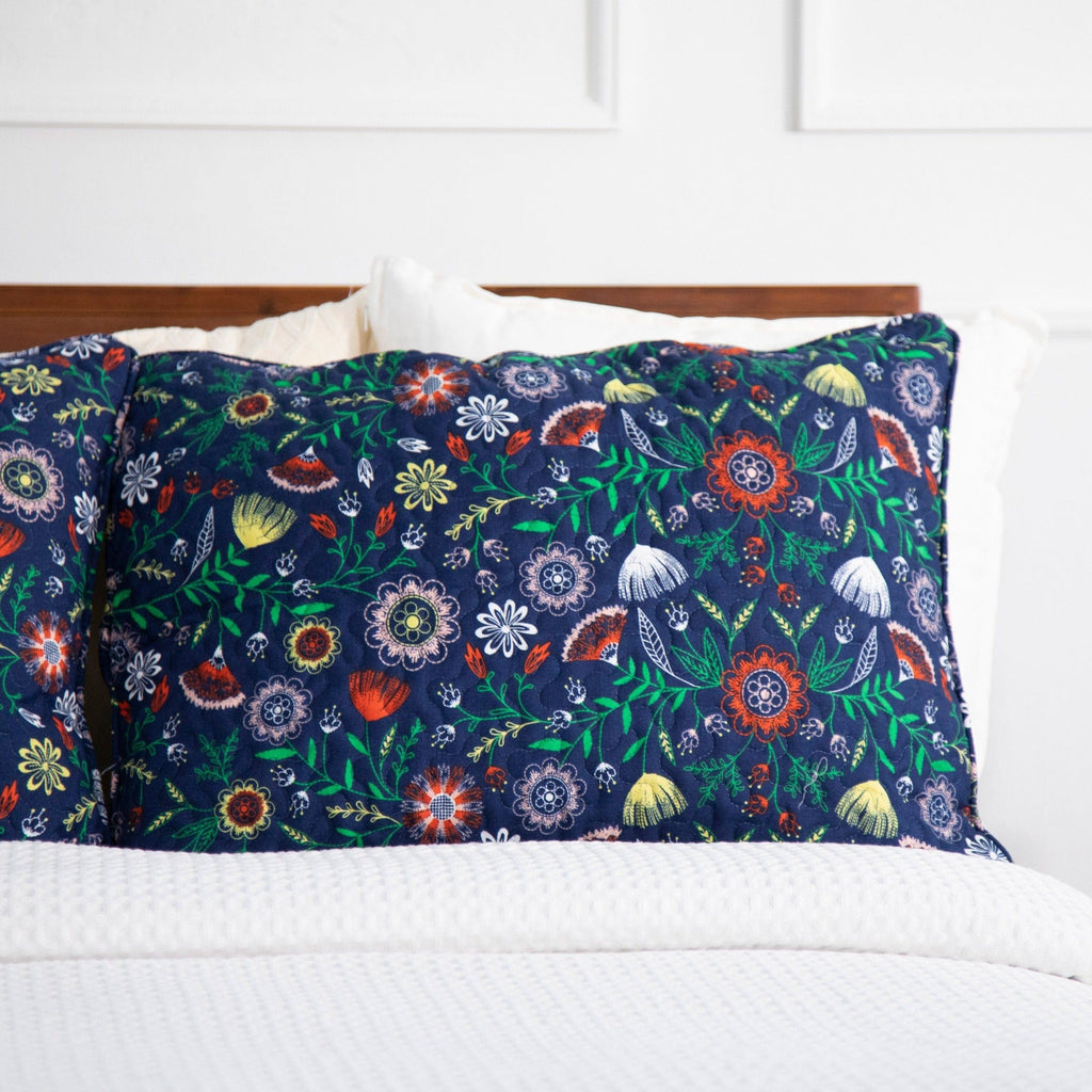 Boho Bloom Quilted Shams