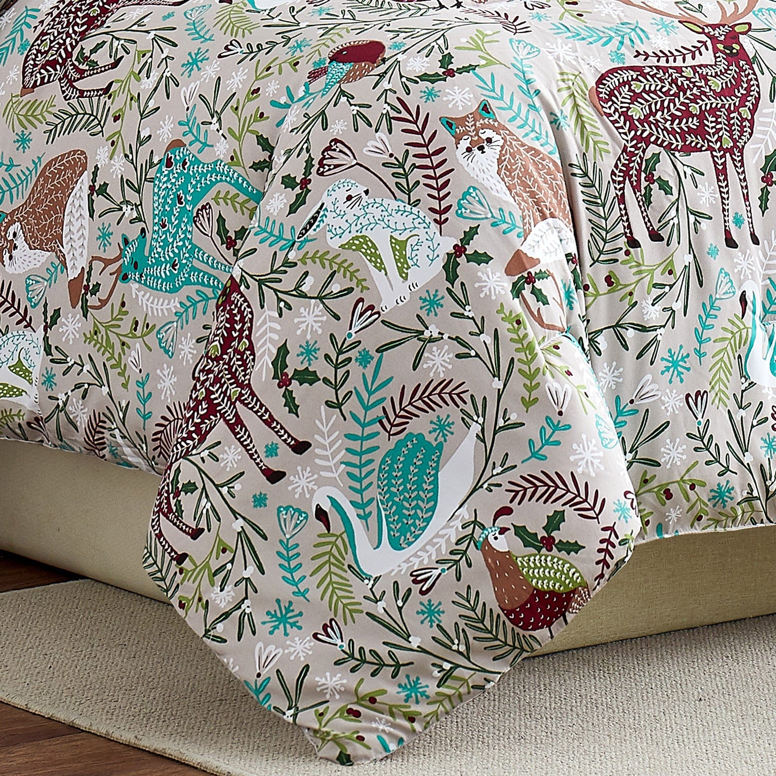 Christmas Woodland 6-Piece Comforter Bedding Set