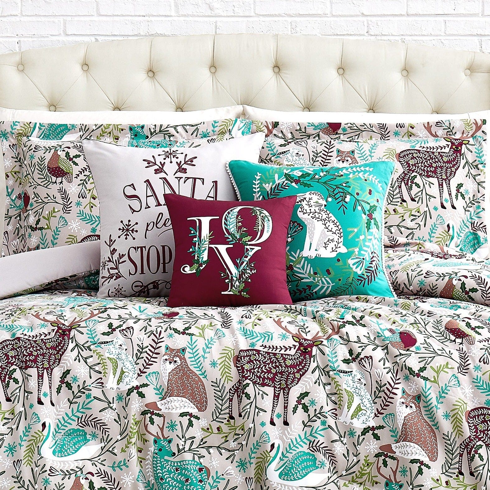 Christmas Woodland 6-Piece Comforter Bedding Set