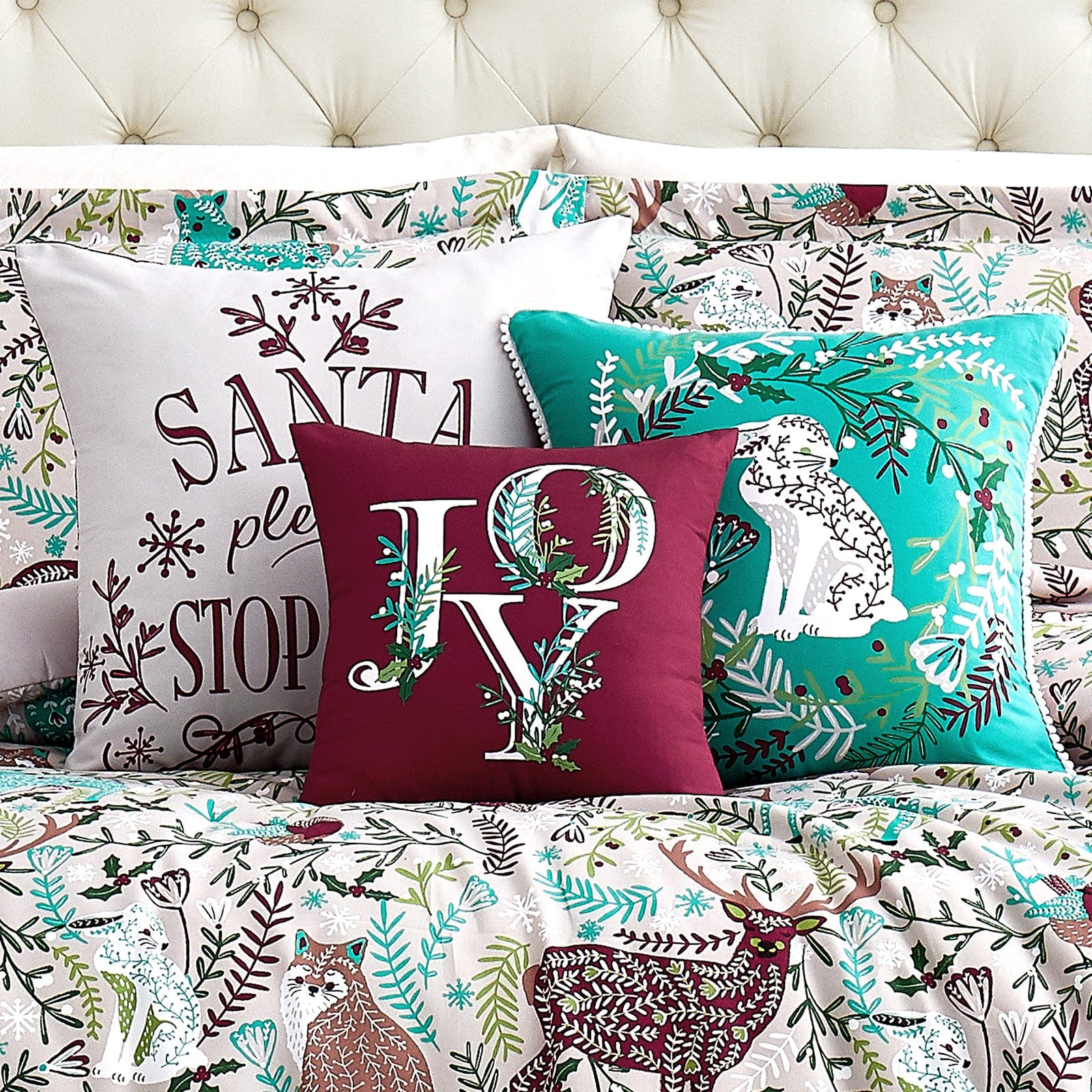 Christmas Woodland 6-Piece Comforter Bedding Set