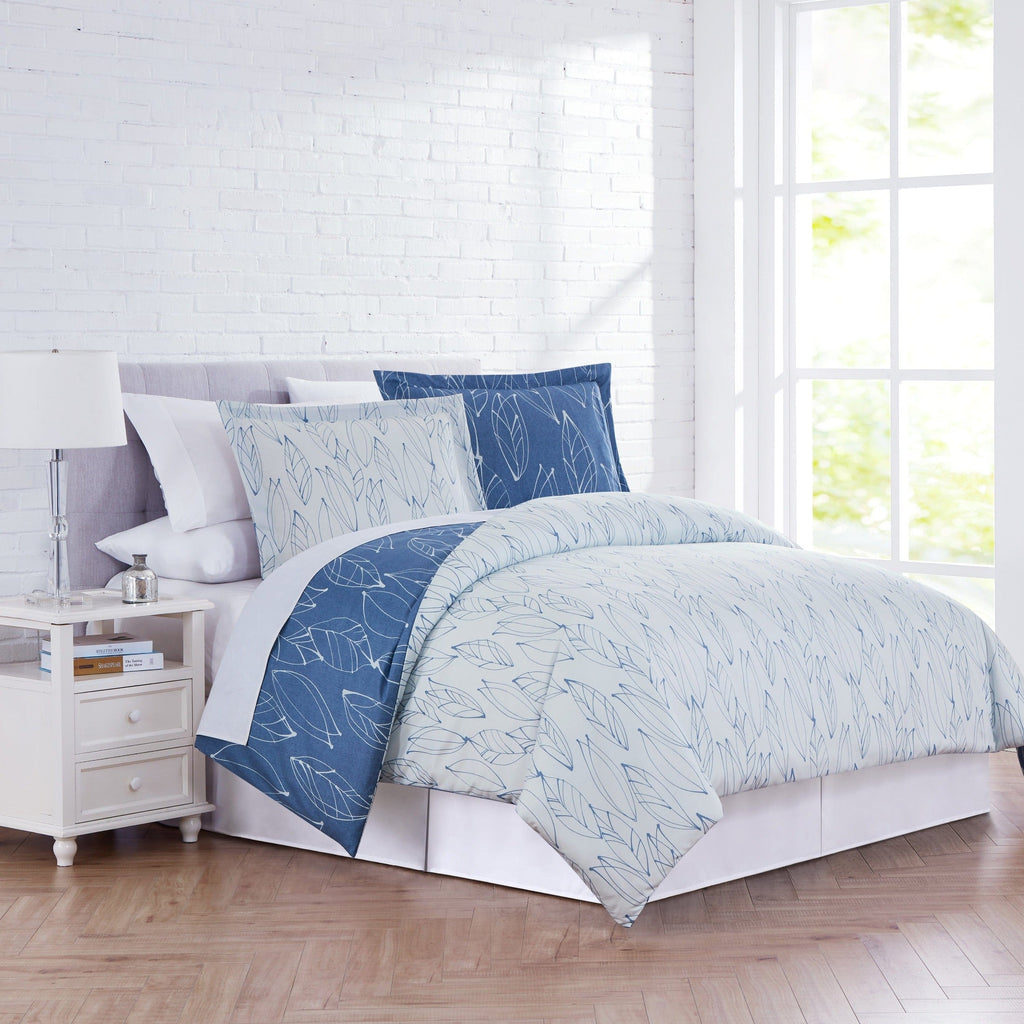 Modern Foliage Reversible Duvet Cover Set