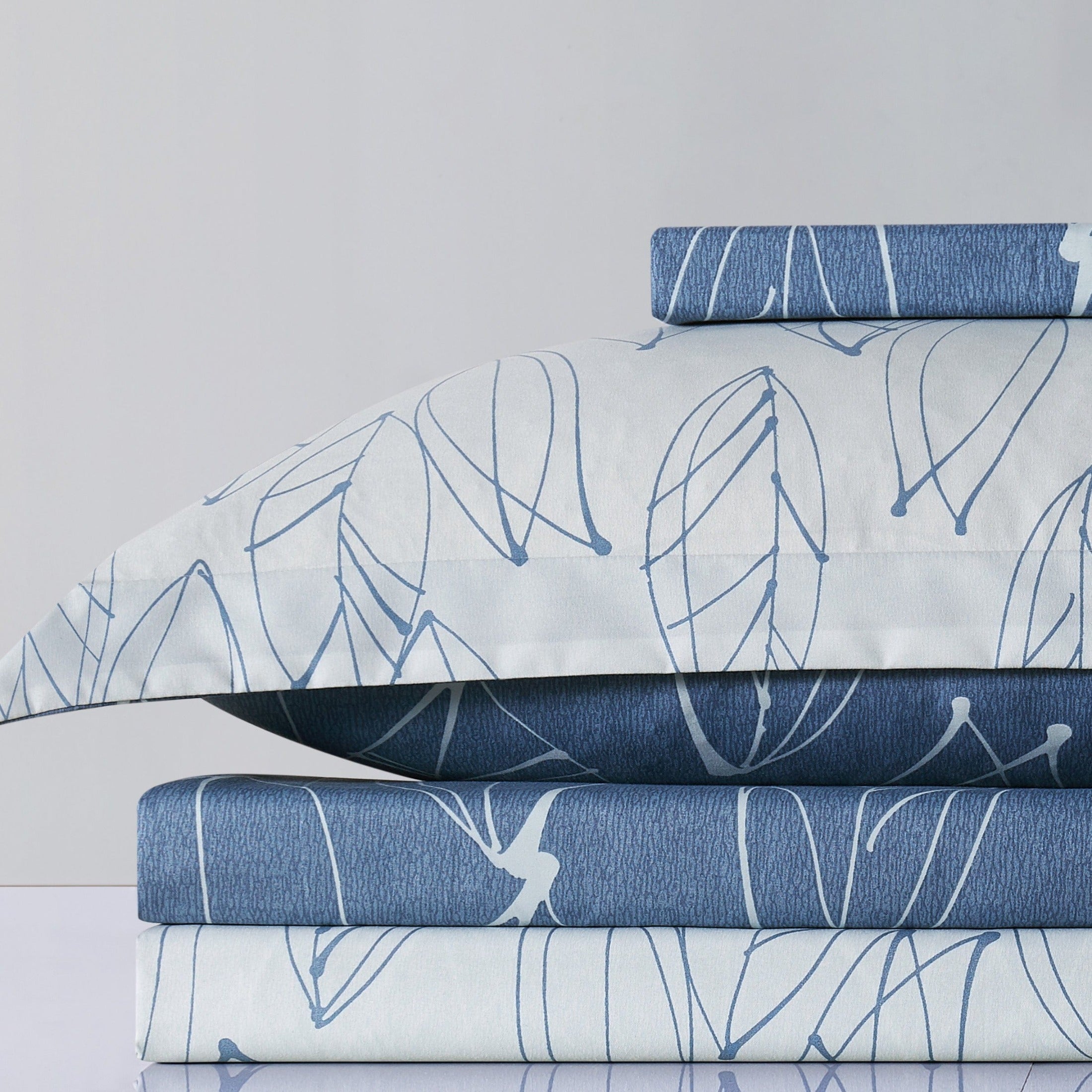 Modern Foliage Reversible Duvet Cover Set