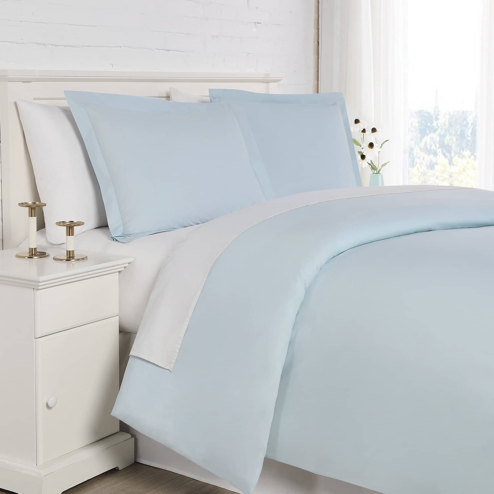 Percale Duvet Cover in Blue#color_percale-blue