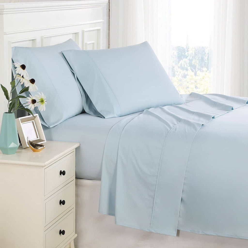 Percale Sheet Set in Blue#color_percale-blue