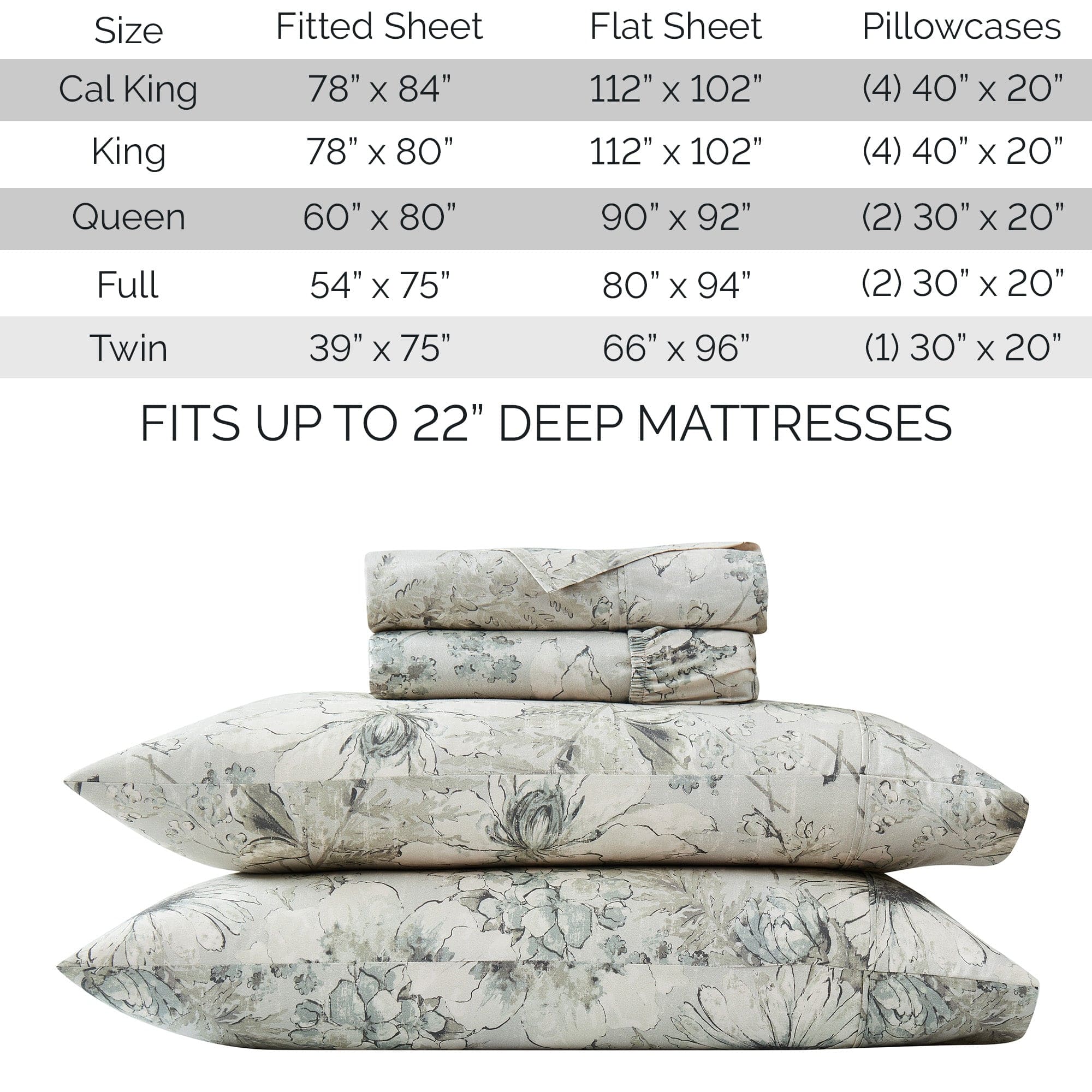 Skye Extra Deep Pocket Sheet Set