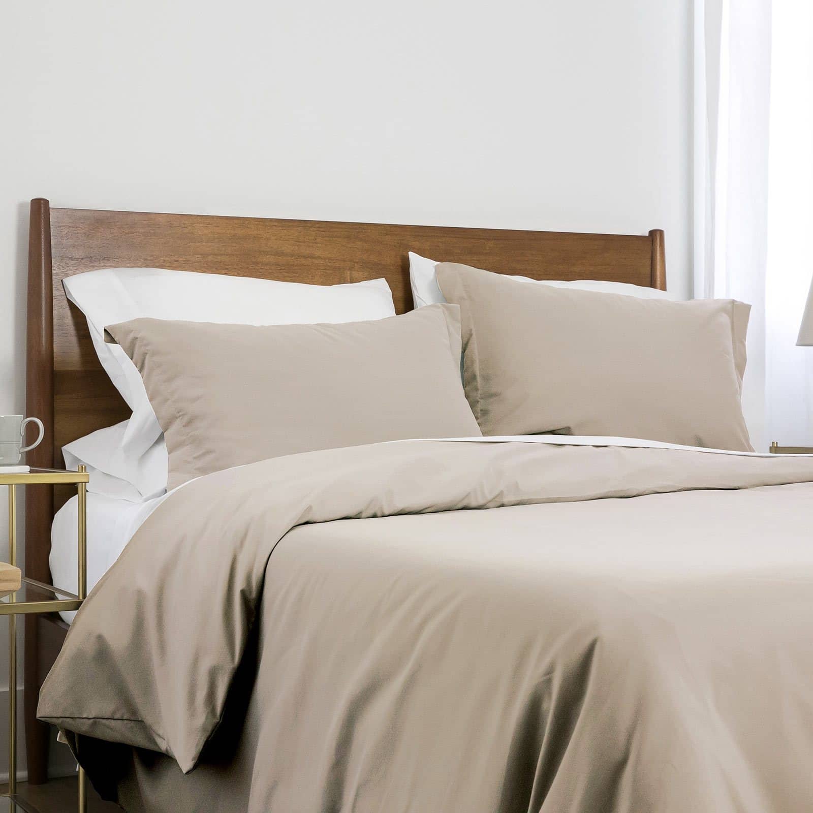 Southshore Basics Ultra-Soft and Comfortable Duvet Cover Set in Bone#color_bone