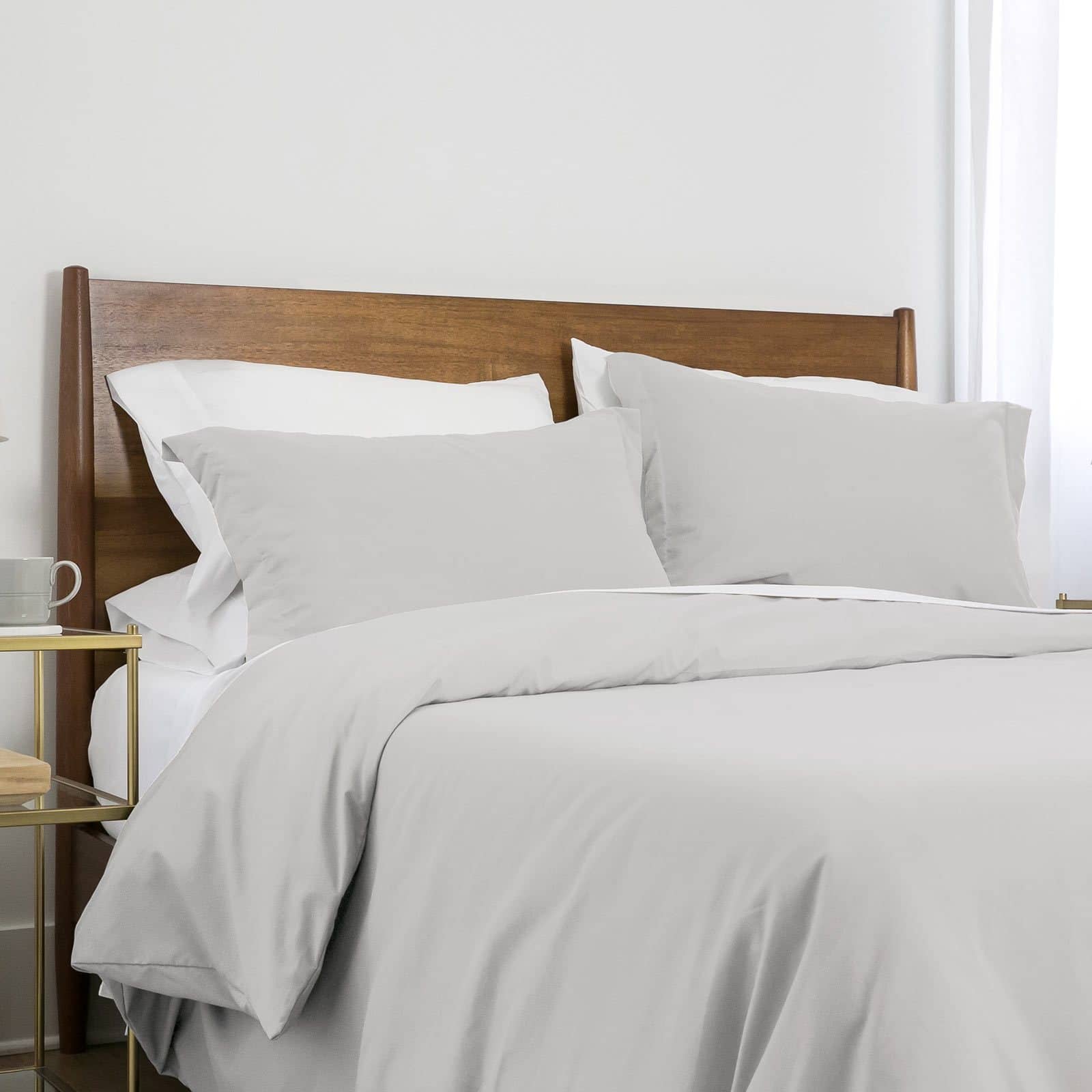 Southshore Basics Ultra-Soft and Comfortable Duvet Cover Set in Light Grey#color_light-grey