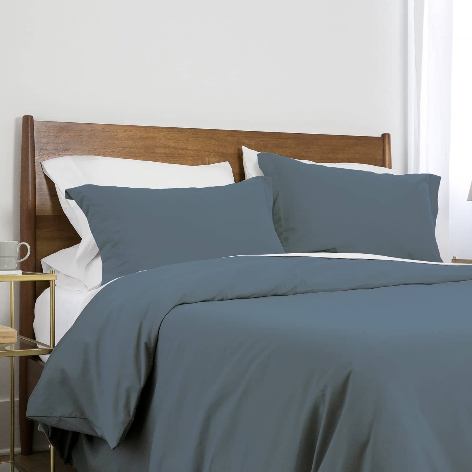 Southshore Basics Ultra-Soft and Comfortable Duvet Cover Set in Steel Blue#color_steel-blue