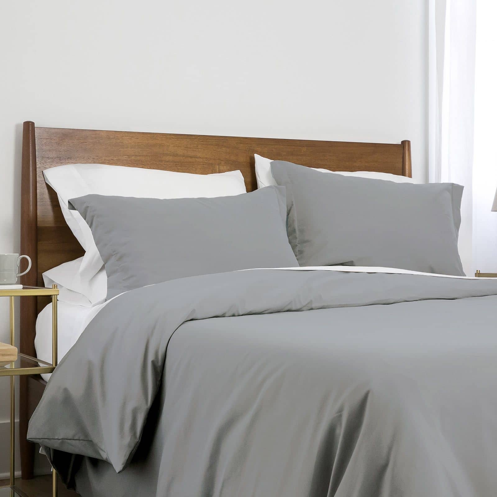 Extra-Soft Springtime Pastels Solid Color Brushed Microfiber Deep Pocket 6-Piece Sheet Set in Steel grey#color_steel-gray