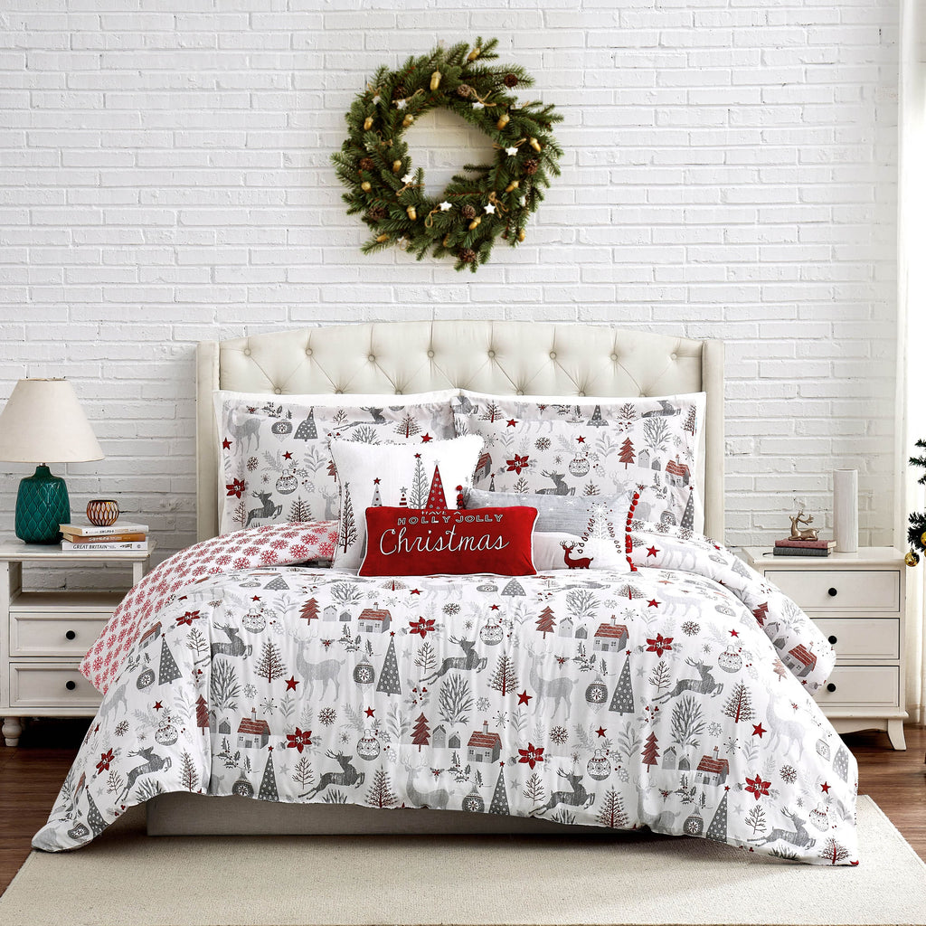Holly Jolly Lane 6-Piece Comforter Bedding Set