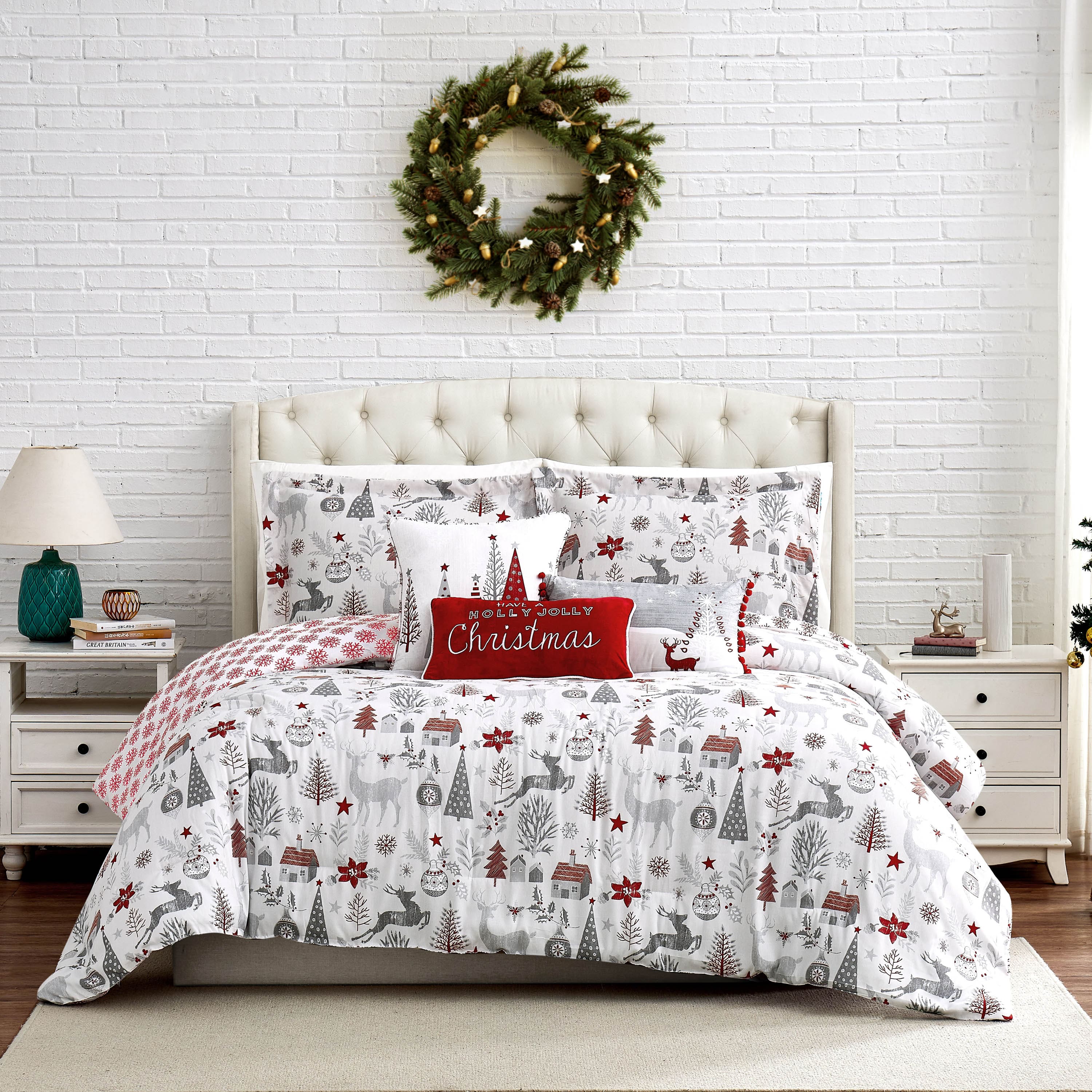 Holly Jolly Lane 6-Piece Comforter Bedding Set