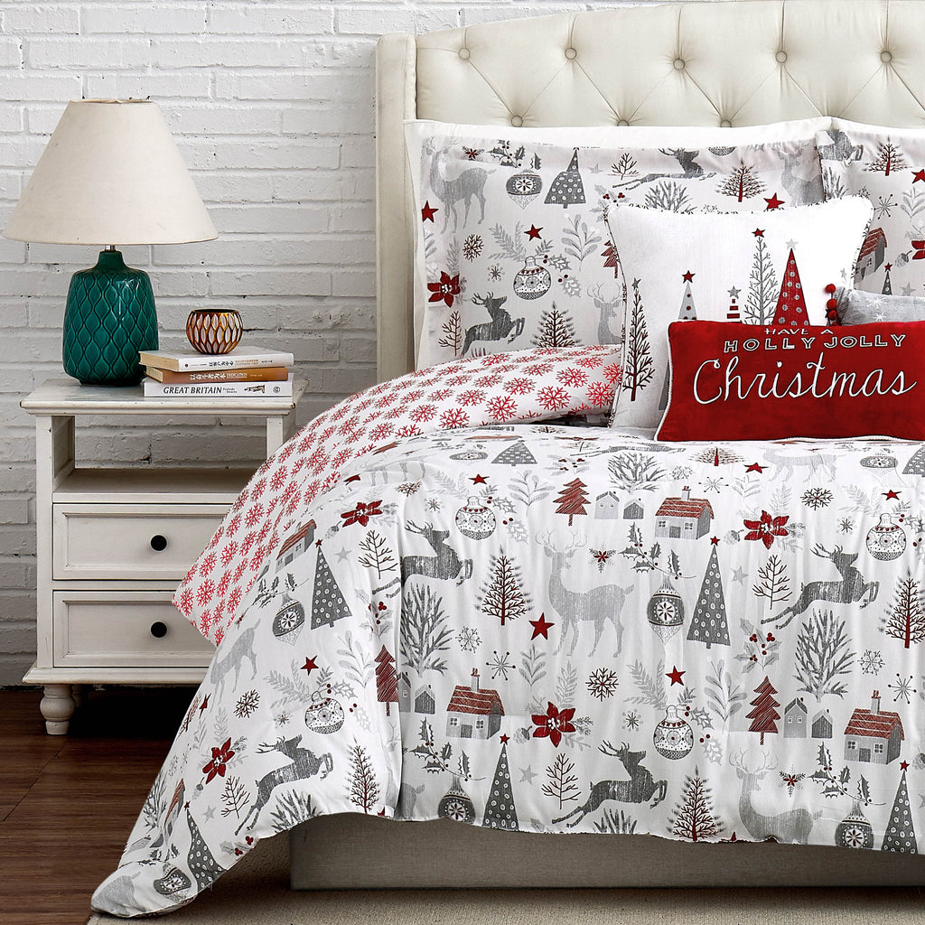 Holly Jolly Lane 6-Piece Comforter Bedding Set