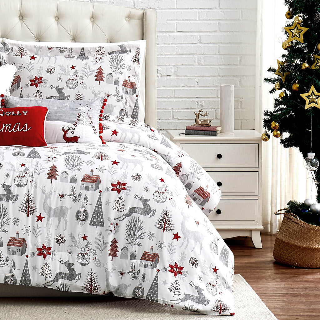 Holly Jolly Lane 6-Piece Comforter Bedding Set