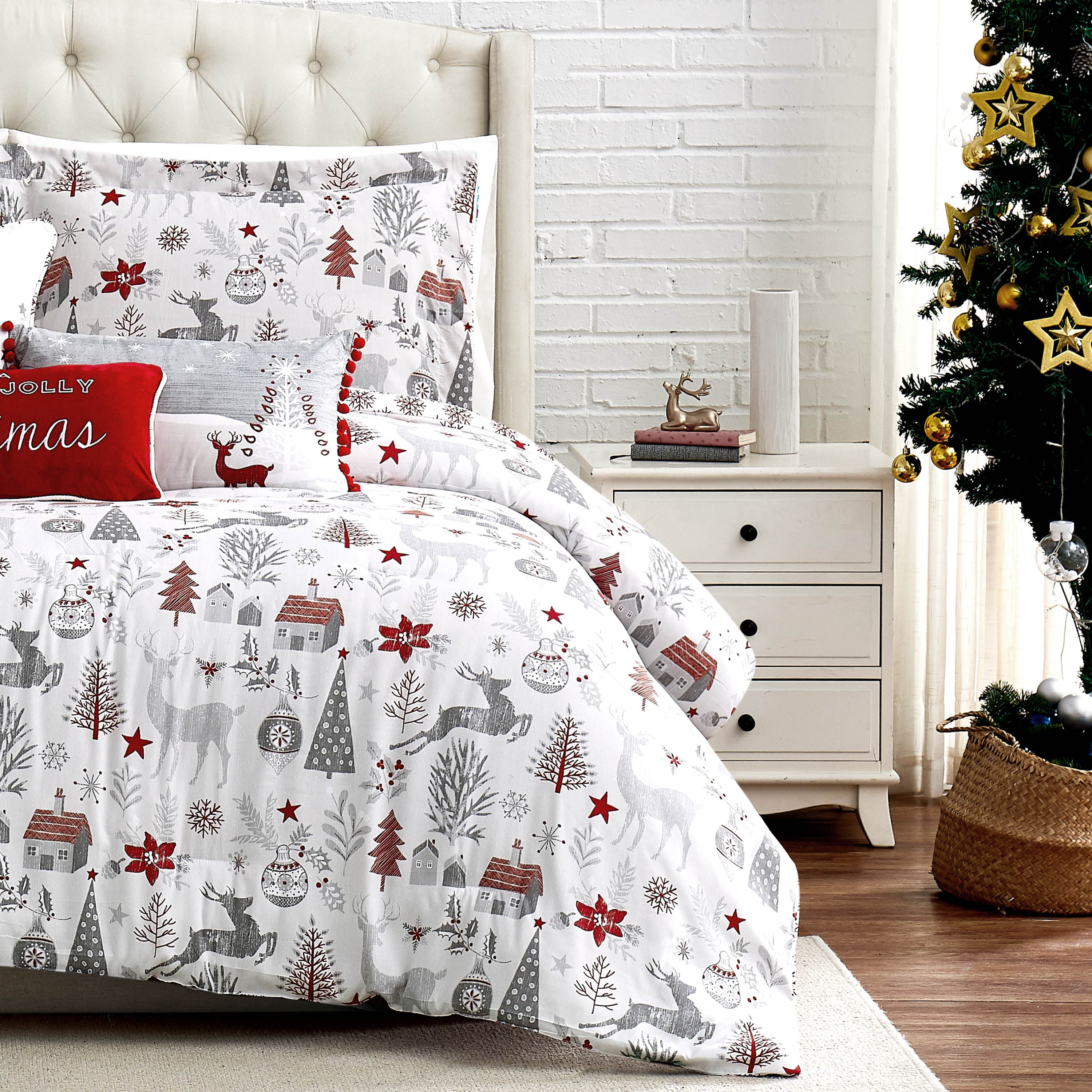 Holly Jolly Lane 6-Piece Comforter Bedding Set