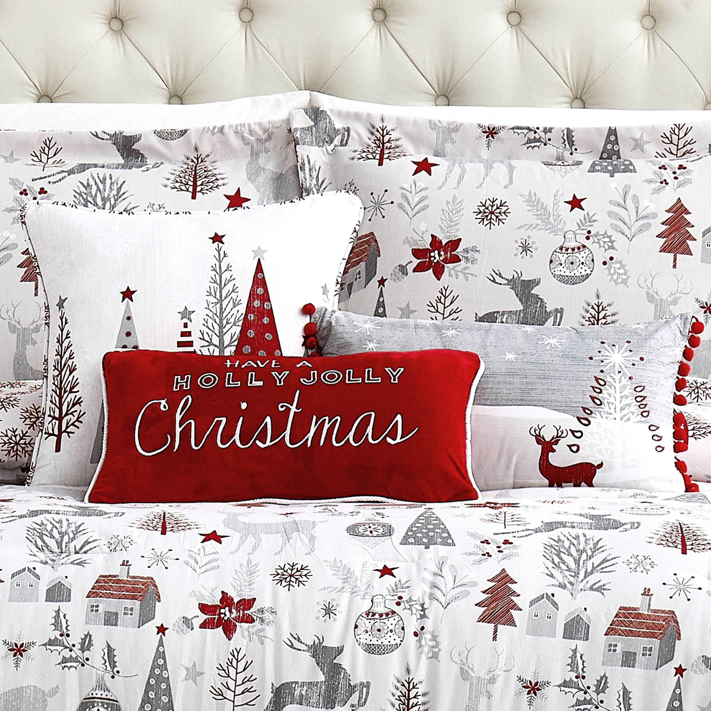 Holly Jolly Lane 6-Piece Comforter Bedding Set