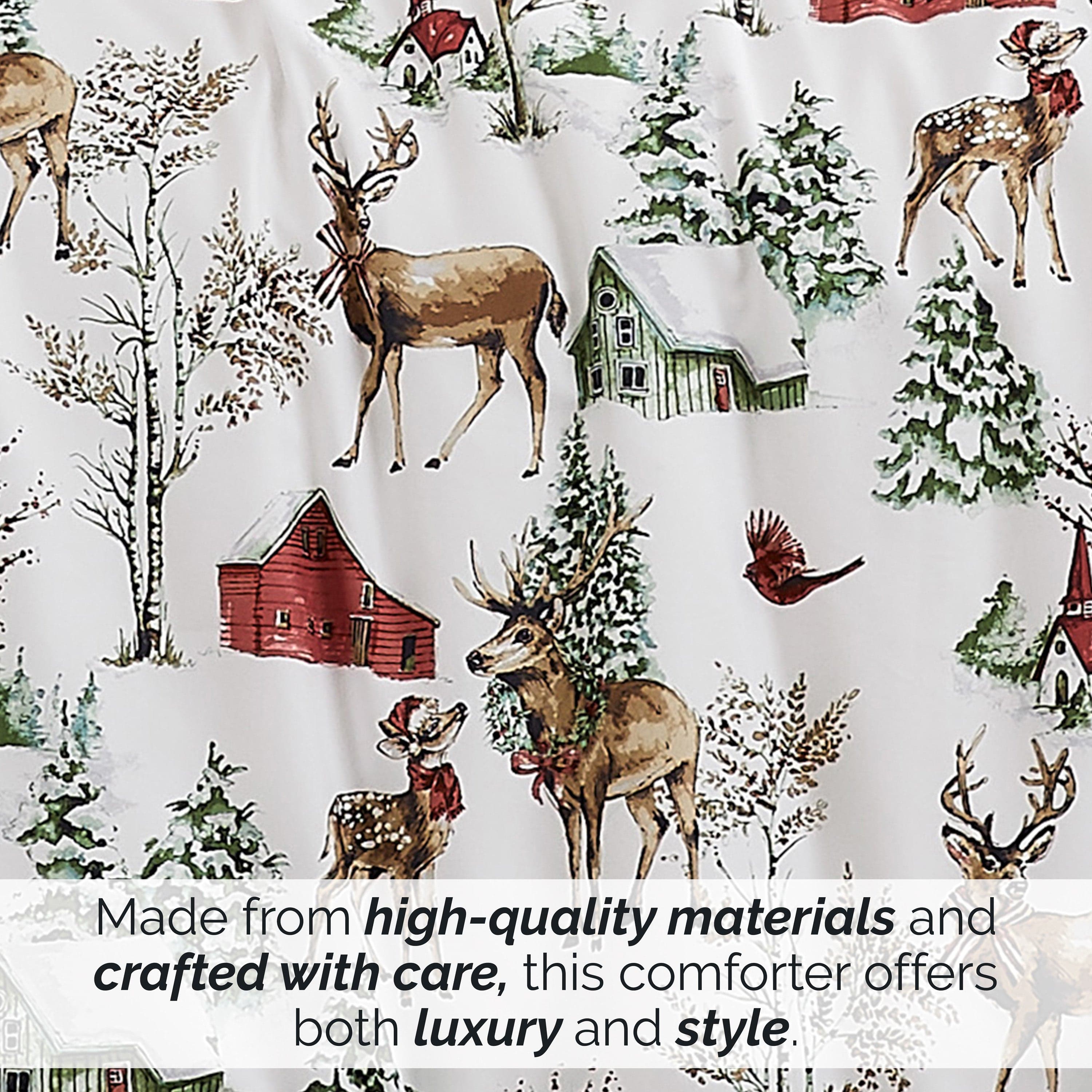 White Christmas 7-Piece Comforter Bedding Set