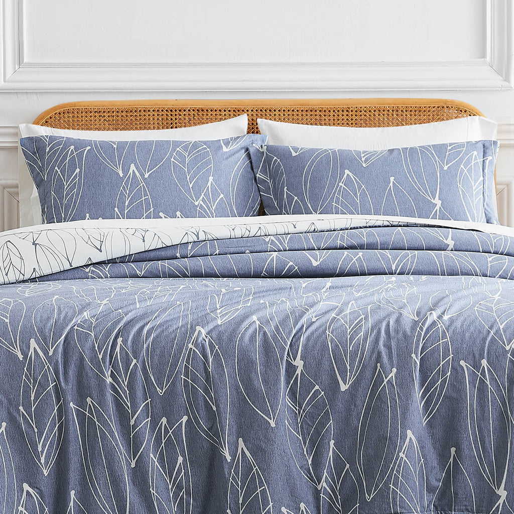 Modern Foliage Reversible Comforter Set