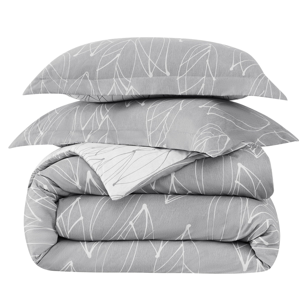 Modern Foliage Reversible Comforter Set