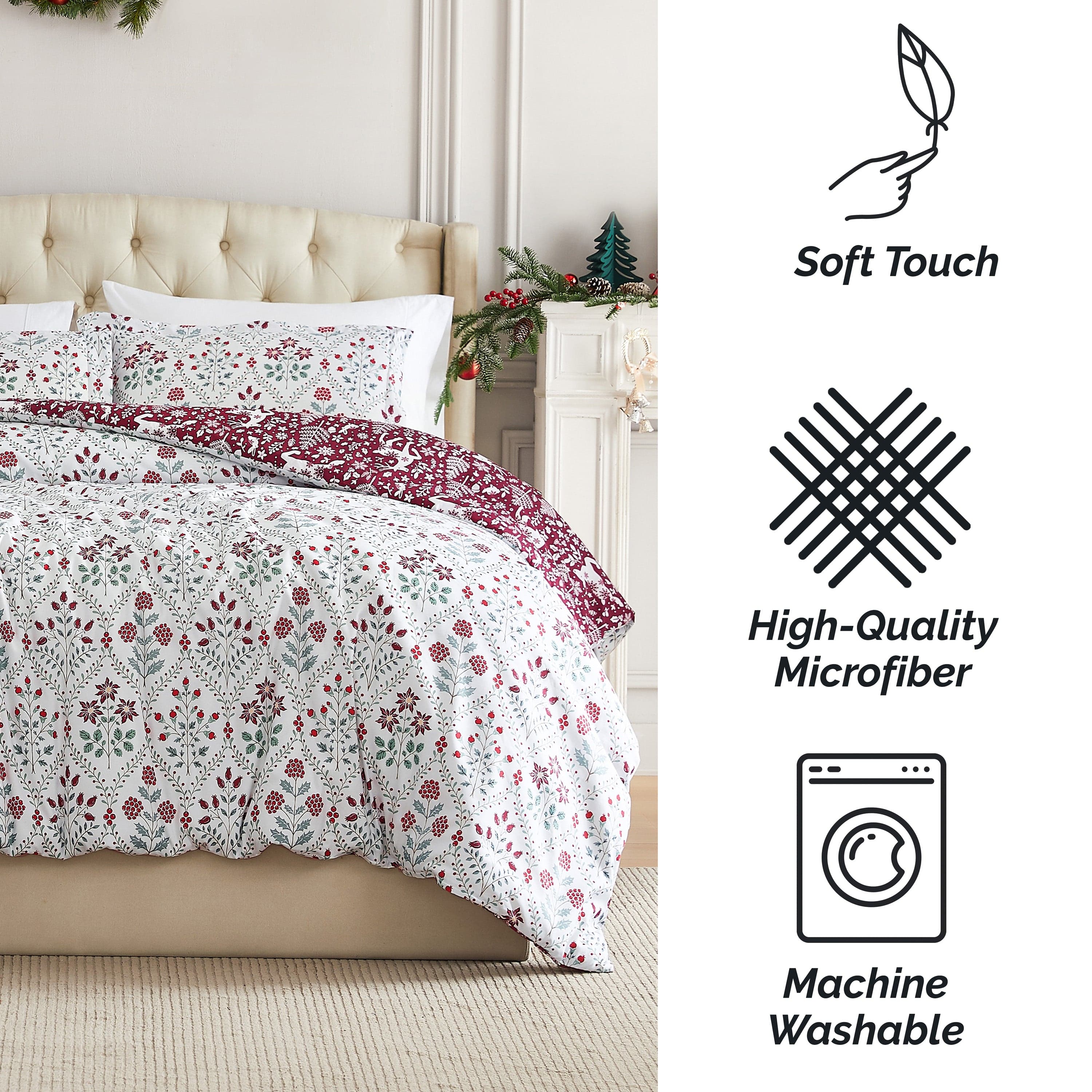 Holiday Harmony Reversible Comforter Set