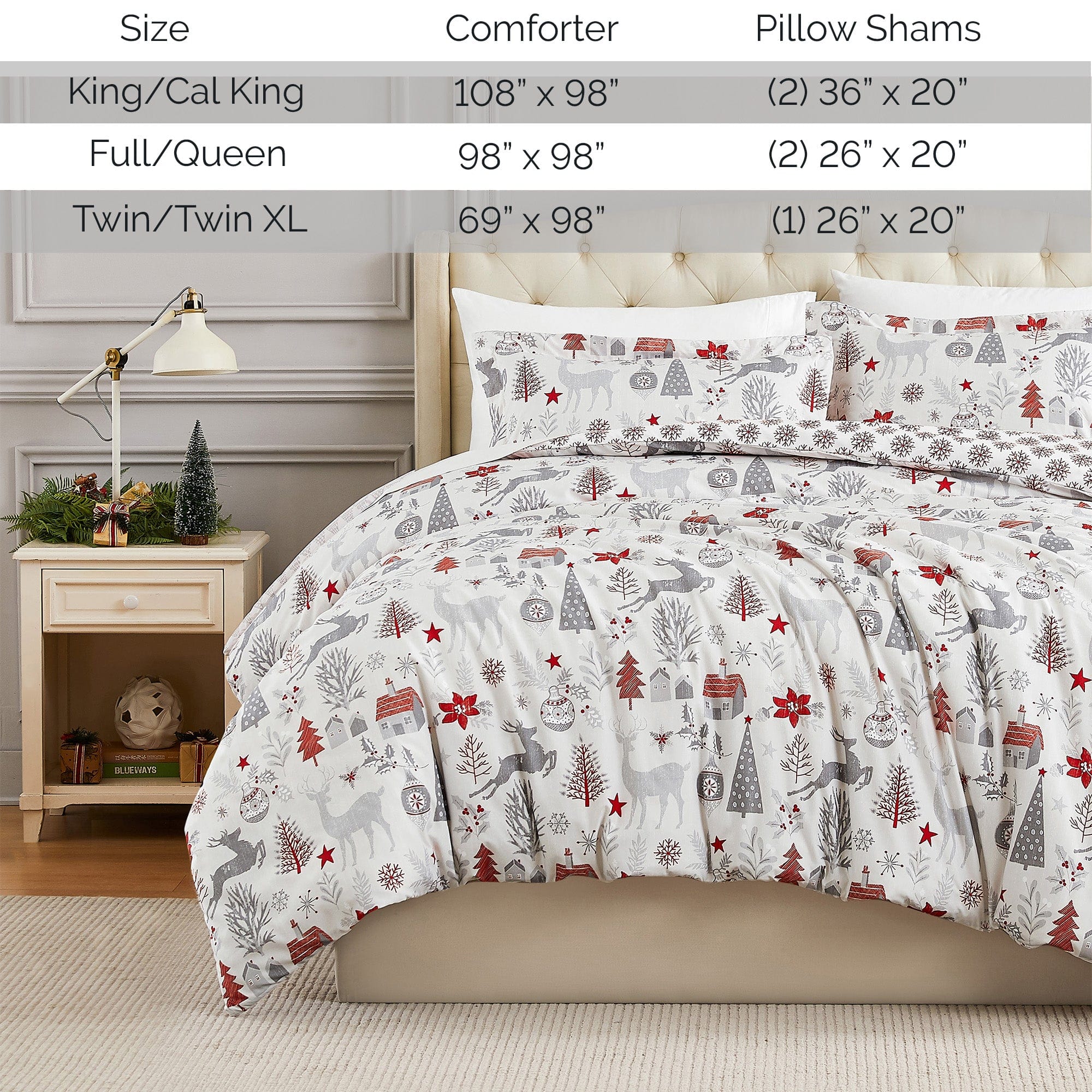 Holly Jolly Lane Reversible Comforter Set
