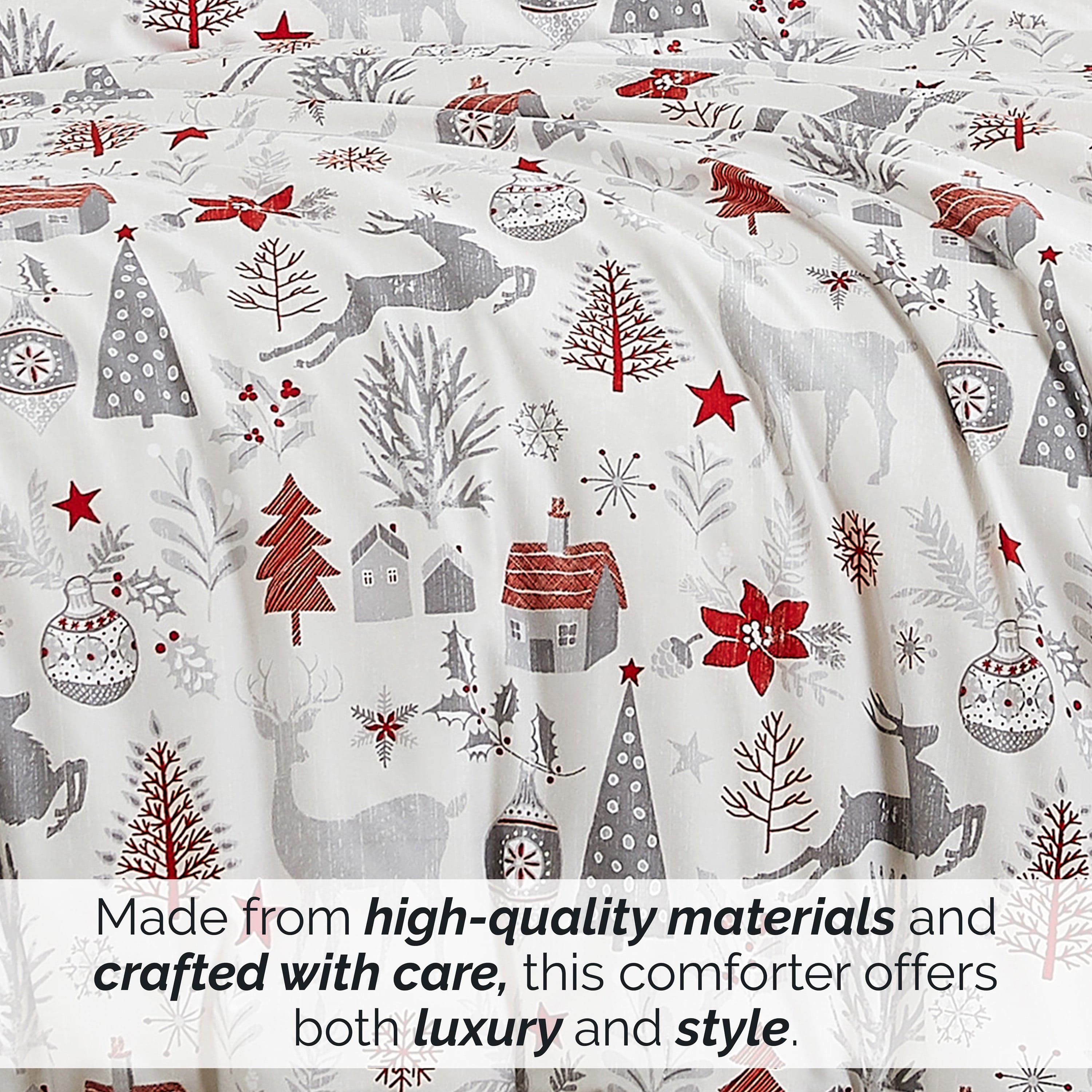 Holly Jolly Lane Reversible Comforter Set