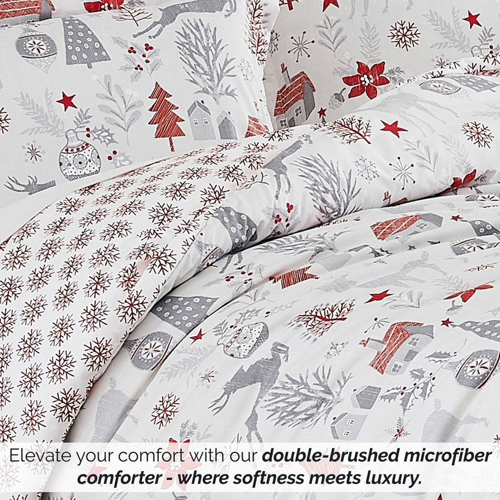Holly Jolly Lane Reversible Comforter Set