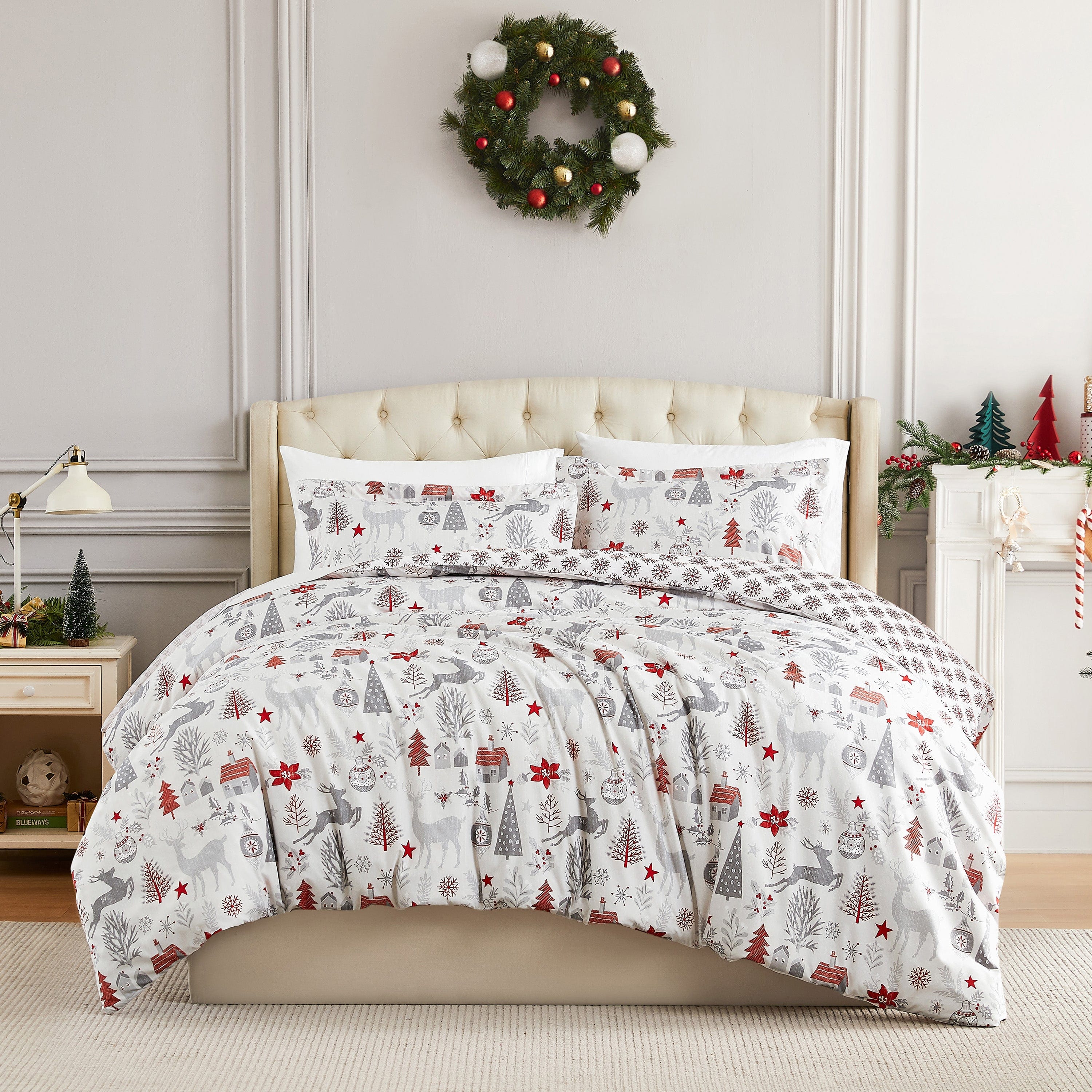 Holly Jolly Lane Reversible Comforter Set