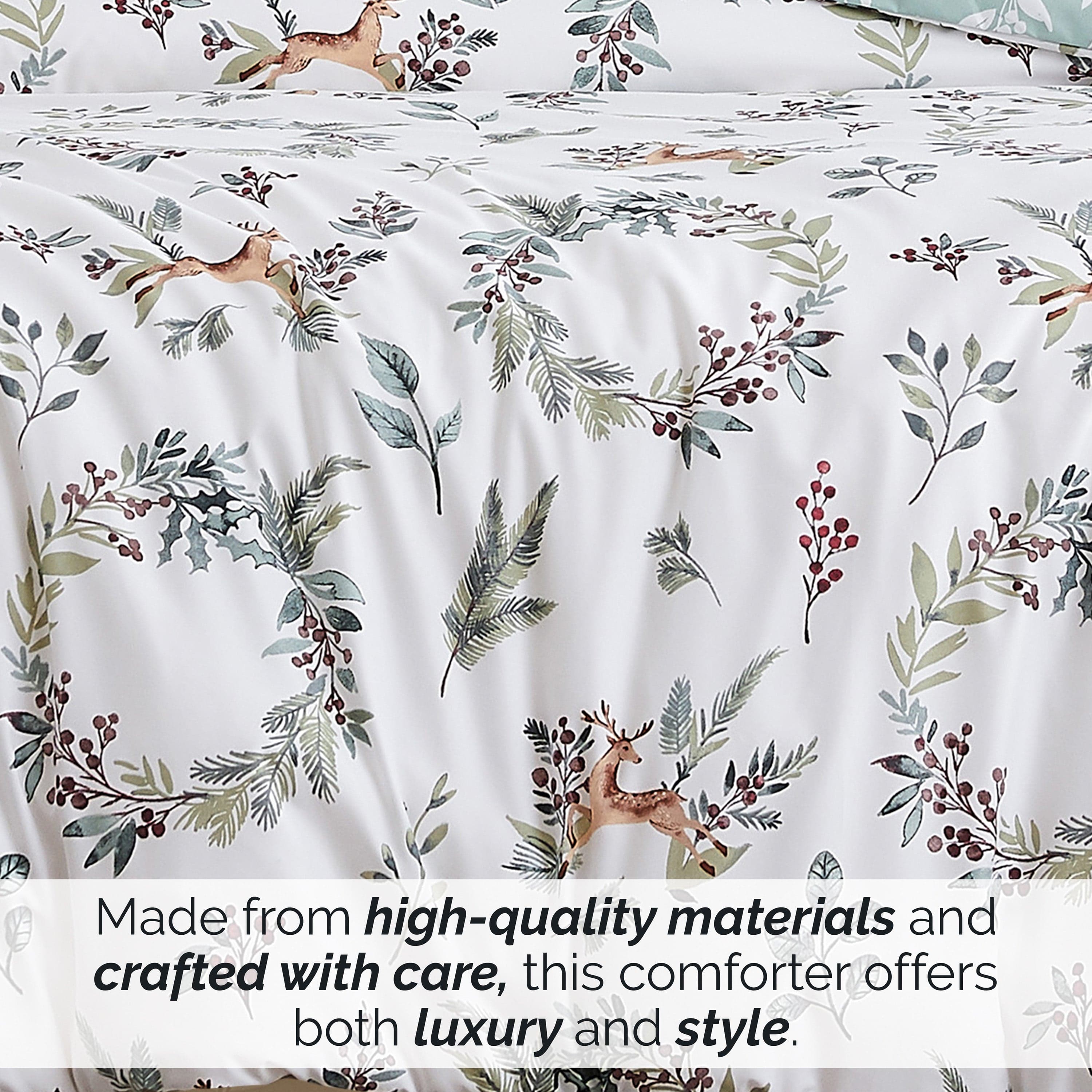 Happy Holidays Reversible Comforter Set