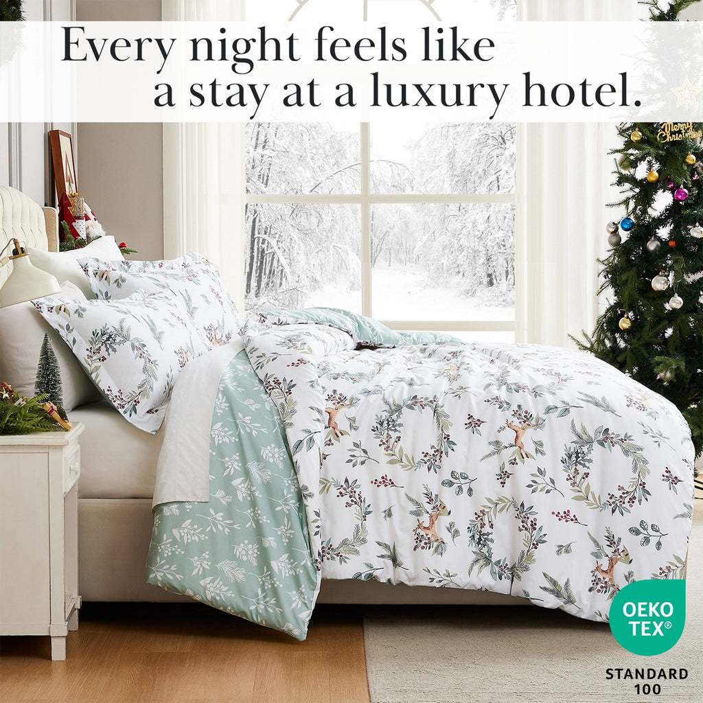 Happy Holidays Reversible Comforter Set