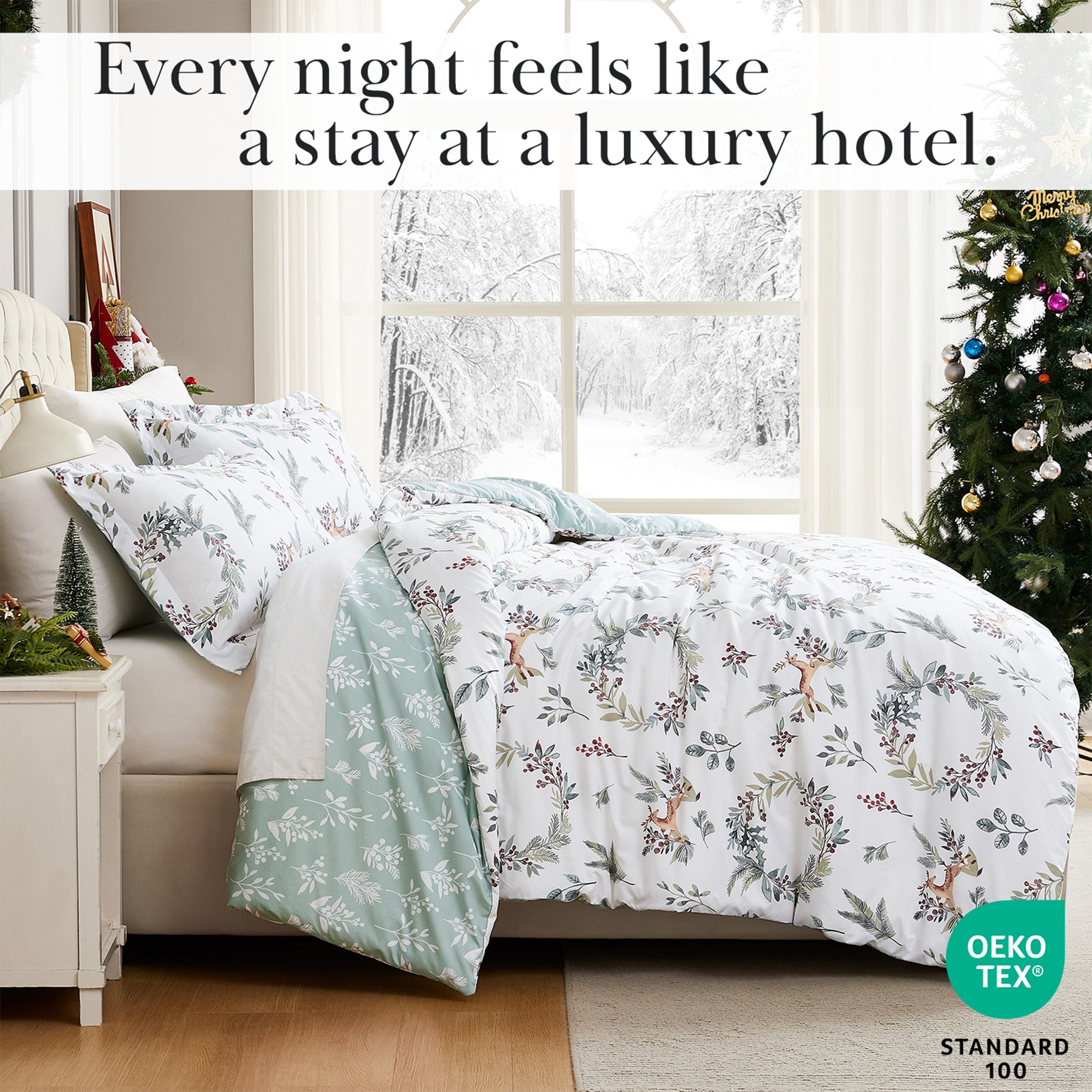 Happy Holidays Reversible Comforter Set