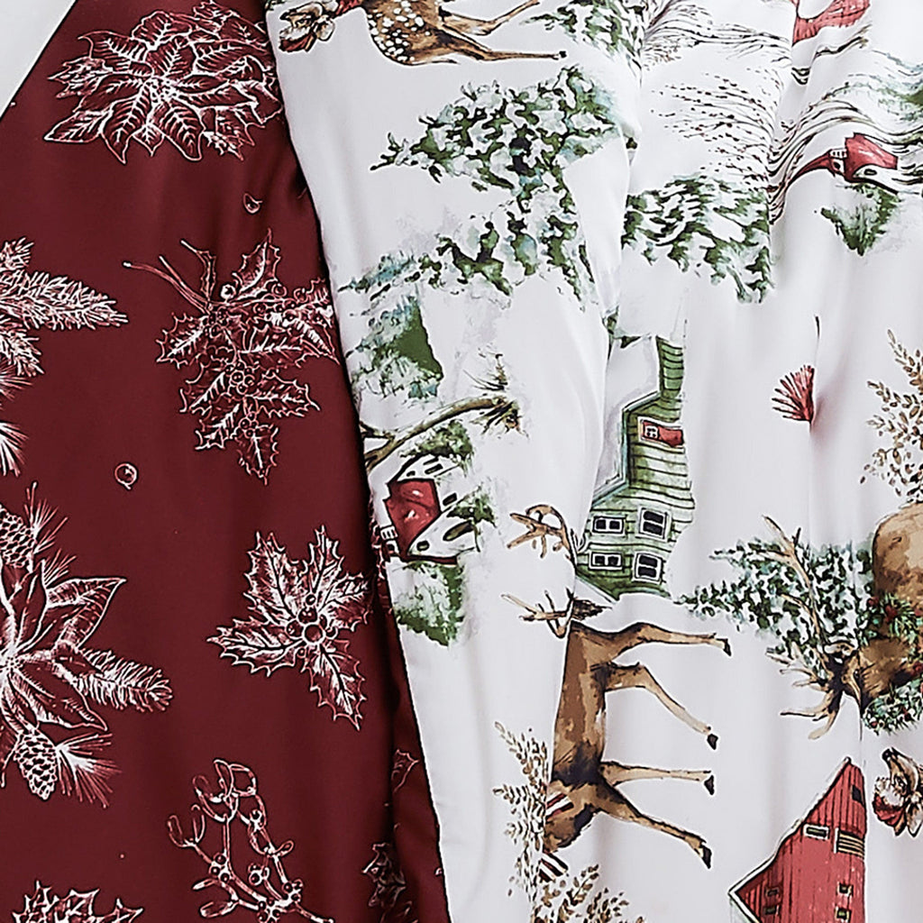 White Christmas Reversible Comforter Set