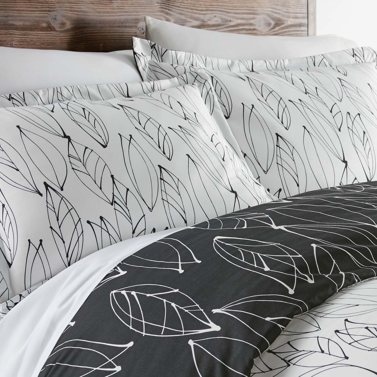 Modern Foliage Reversible Duvet Cover Set