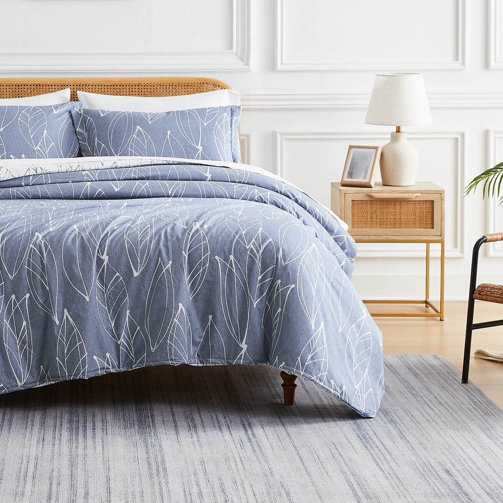 Modern Foliage Reversible Duvet Cover Set