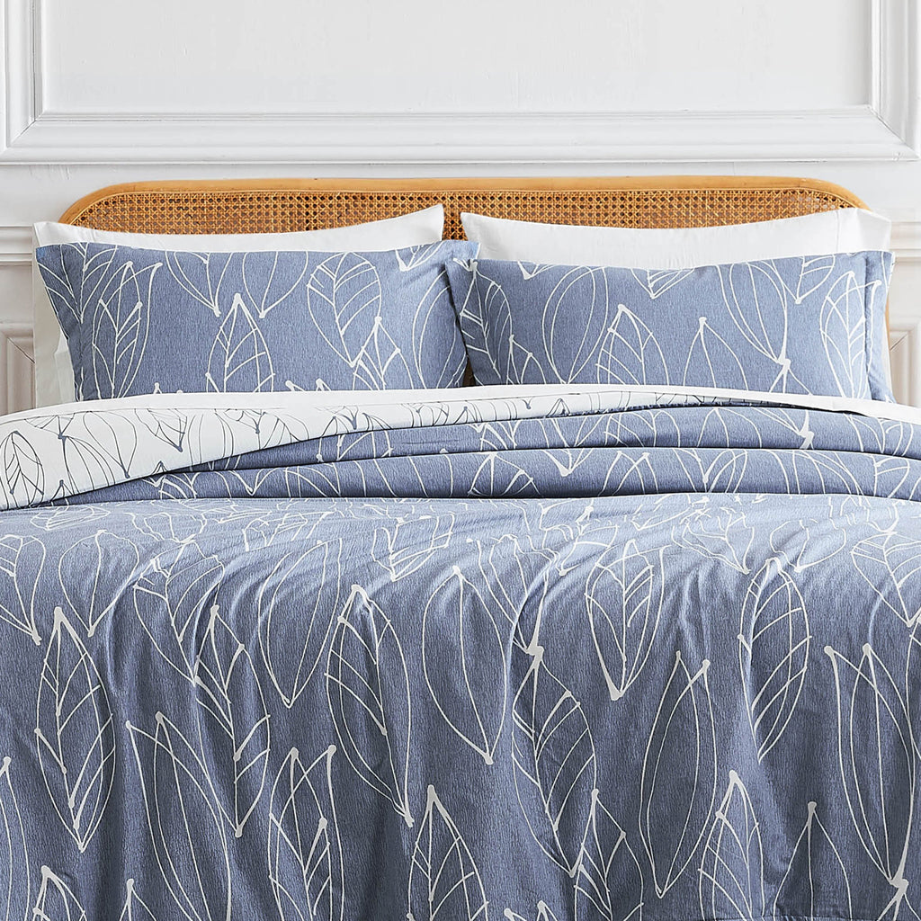 Modern Foliage Reversible Duvet Cover Set