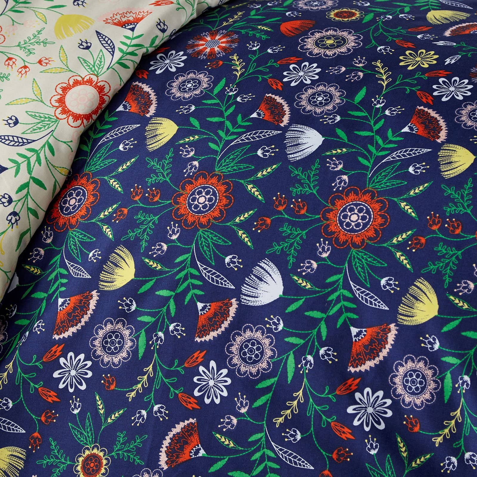 Boho Bloom Reversible Duvet Cover Set