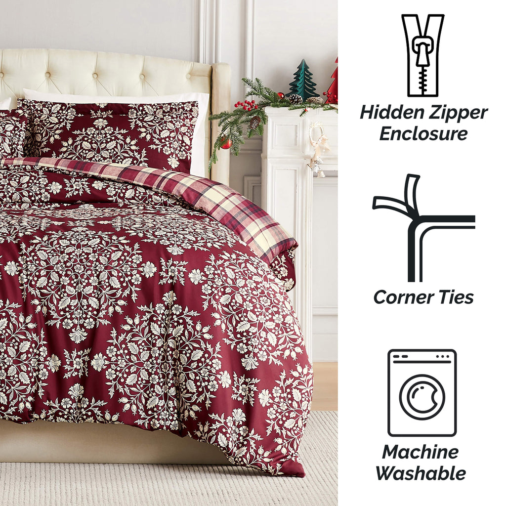 Christmas Carol Reversible Duvet Cover Set