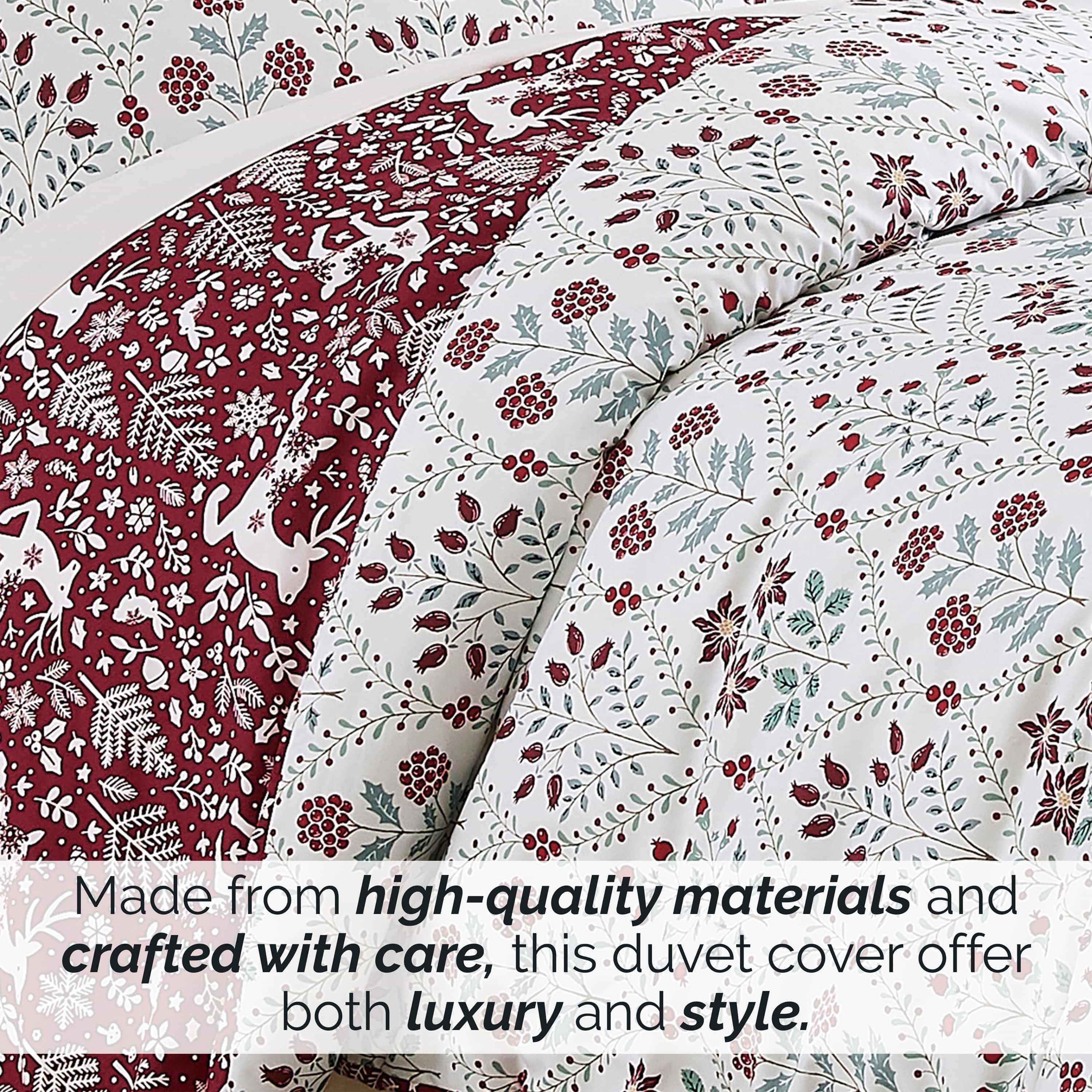 Holiday Harmony Reversible Duvet Cover Set