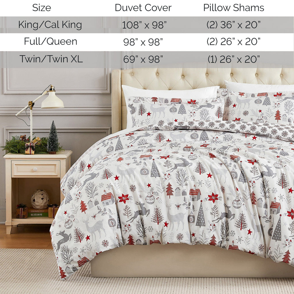 Holly Jolly Lane Reversible Duvet Cover Set