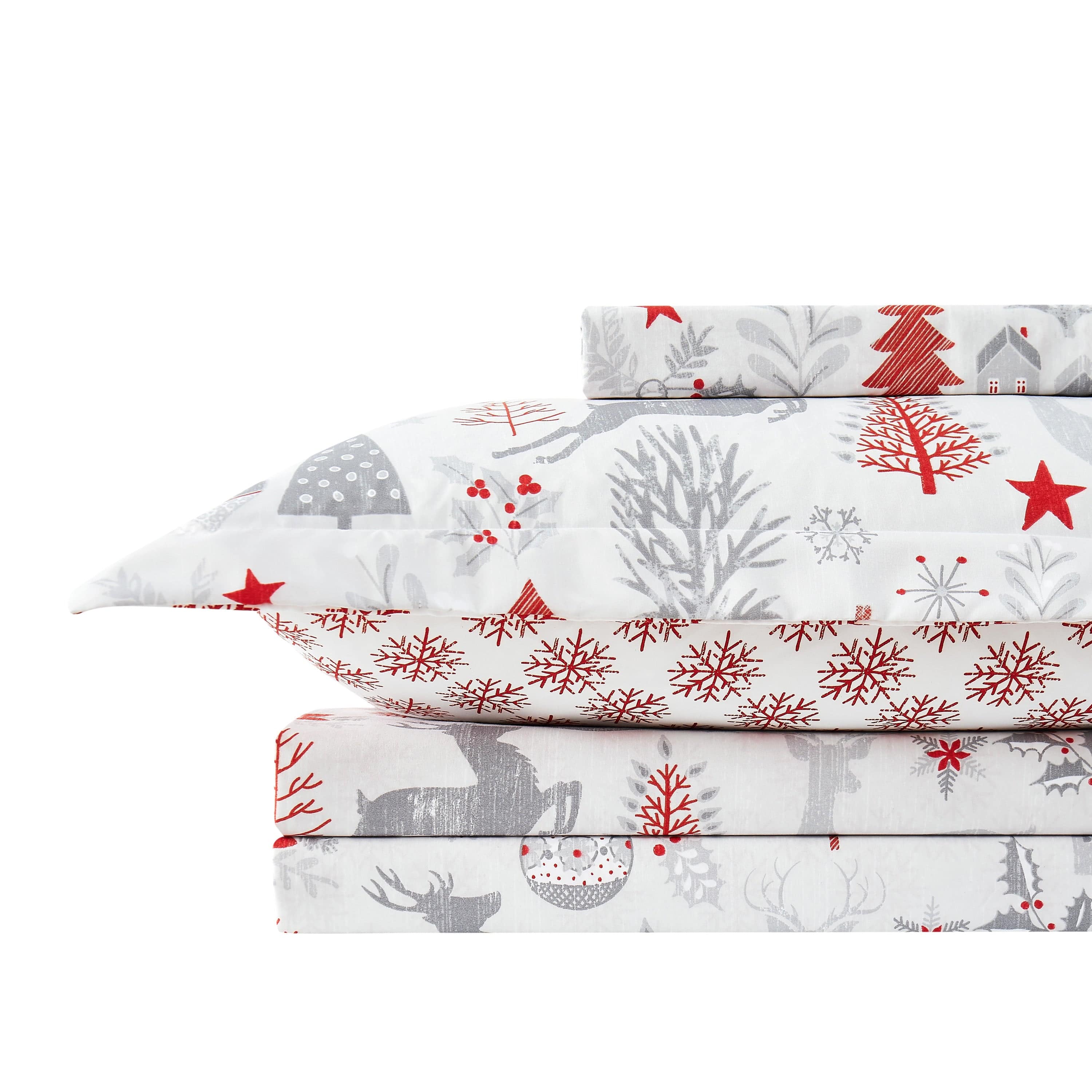Holly Jolly Lane Reversible Duvet Cover Set